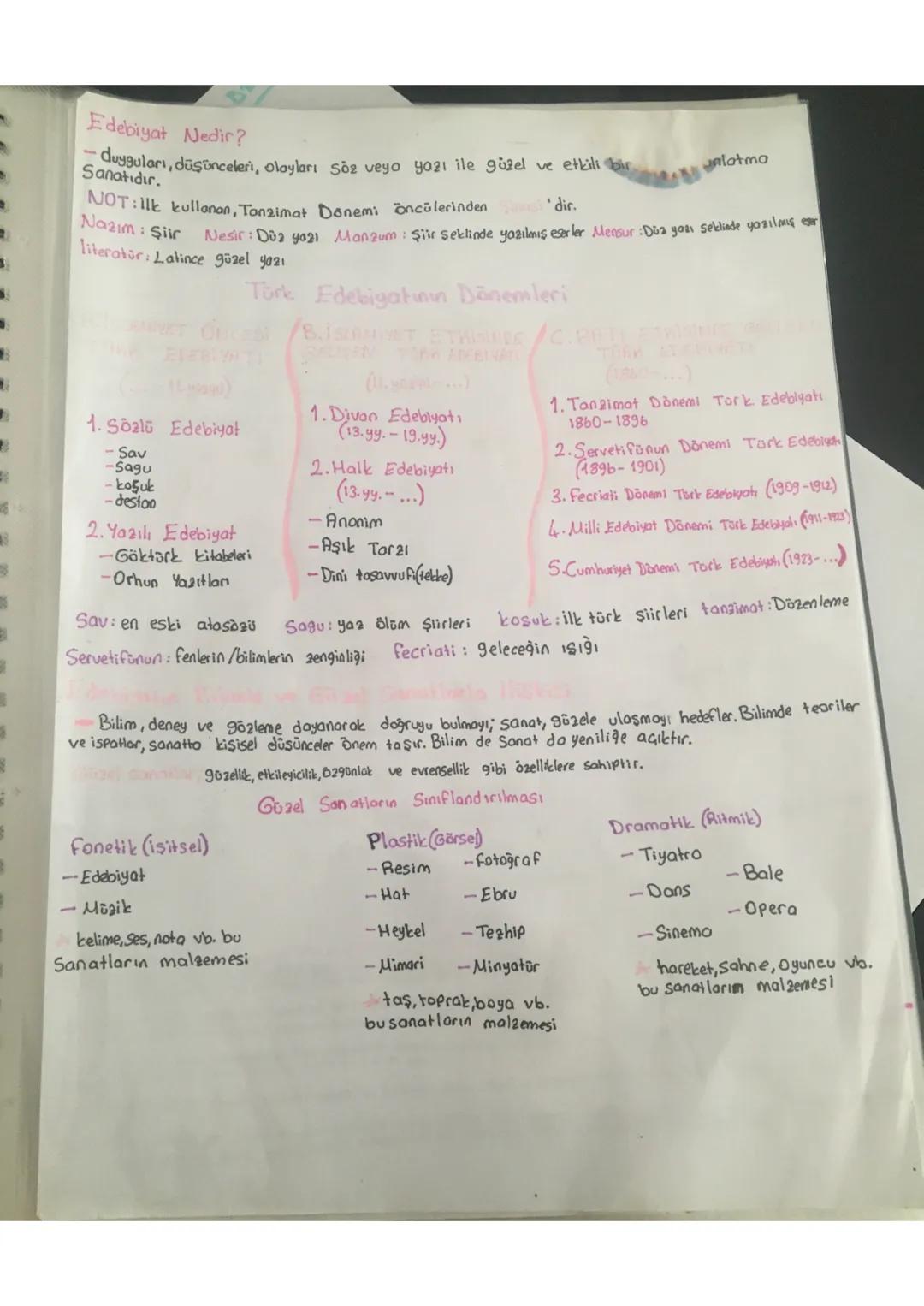 B
Edebiyat Nedir?
- duyguları, düşünceleri, olayları Söz veya yazı ile güzel ve etkili bir
Sanatıdır.
NOT: ilk kullanan, Tonzimat Donemi önc