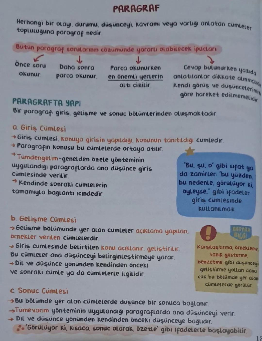 # PARAGRAF

Herhangi bir olayı, durumu, düşünceyi, kavramı veya varlığı anlatan cümleler
topluluğuna paragraf nedir.

Butun paragraf sorular