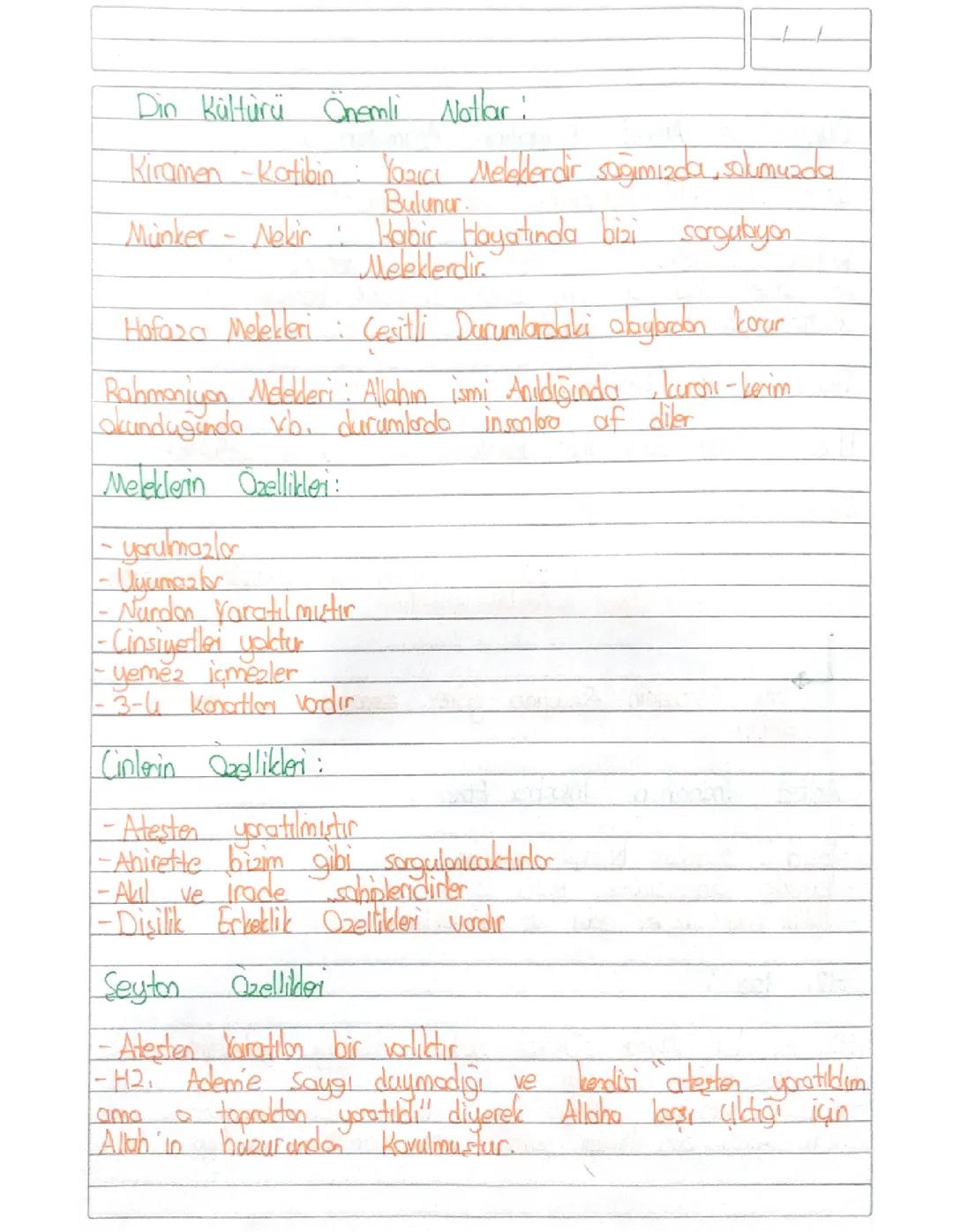 7. Sınıf din dersi 1. Ünite 