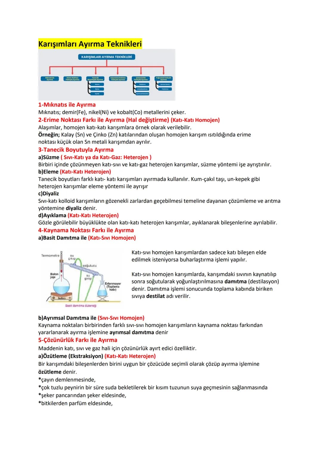 Karışımları Ayırma Teknikleri
KARIŞIMLARI AYIRMA TEKNİKLERİ
Miknatsla
Boyutuyla Ayema
Koynama Noktass
Farkryla Ayırma
1-Mıknatıs ile Ayırma
