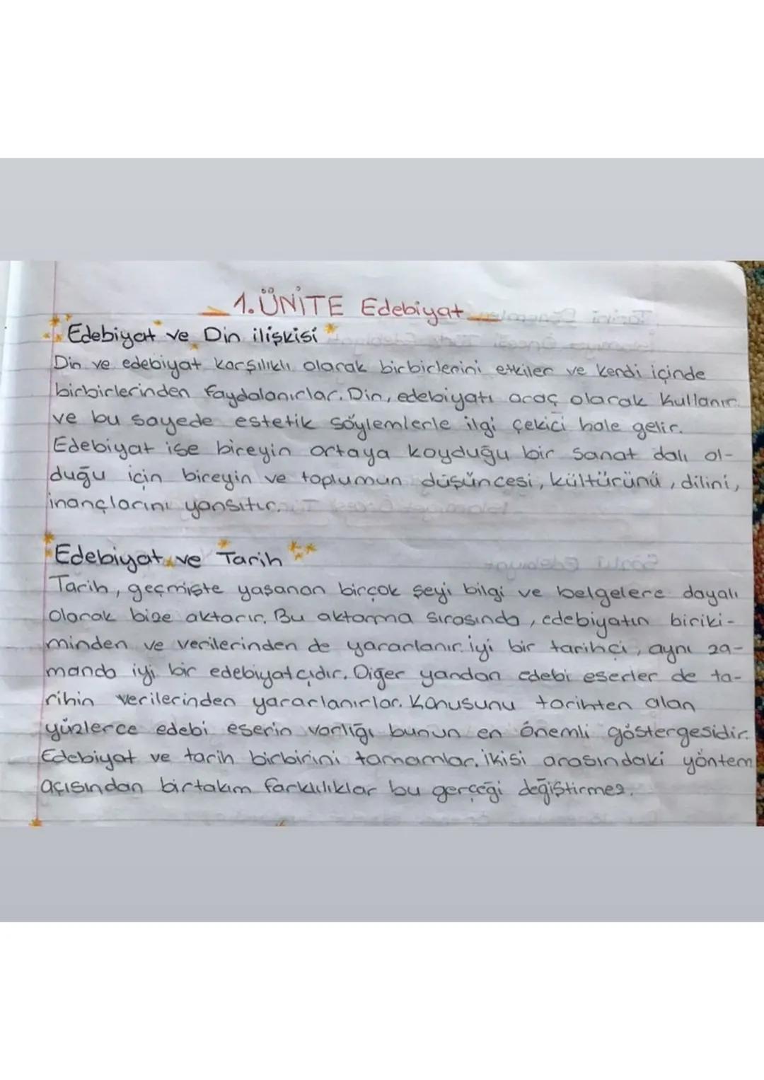 4x
1.UNITE Edebiyat ini
Edebiyat ve Din ilişkisi
Din ve edebiyat karşılıklı olarak birbirlerini etkiler ve kendi içinde
birbirlerinden fayda