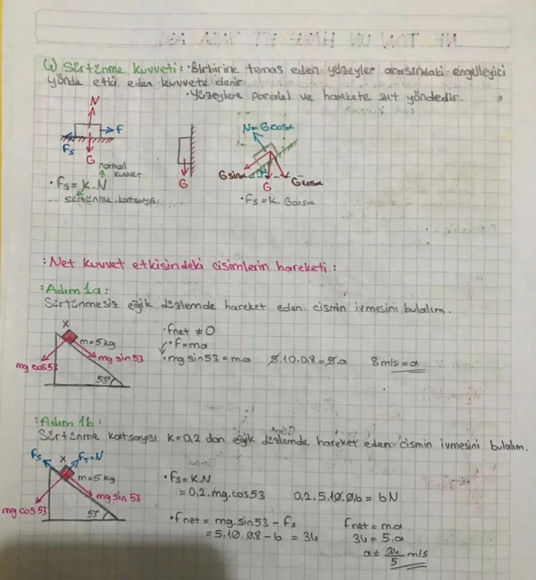 # NE TON UN HARE ET YASA ARI

:Cisimlere etkiyen net kuvvet:

Cisimler üzerine uygulanan tüm kuvvetlerin yaptığı etkiyi tek başına yapa-
bil