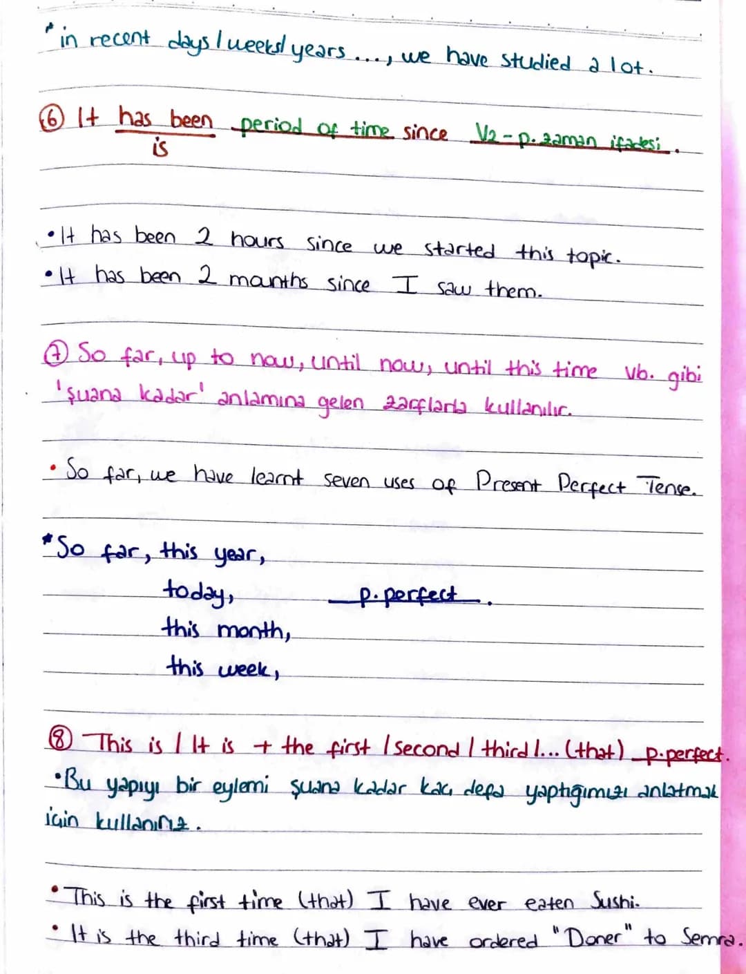 #PRESENT PERFECT TENSE #
I have I has + N3
Geçmişte başlamış ve konuşma
naw
anına kadar devam eden 0-
layları anlatır.
Past
• I have taught 