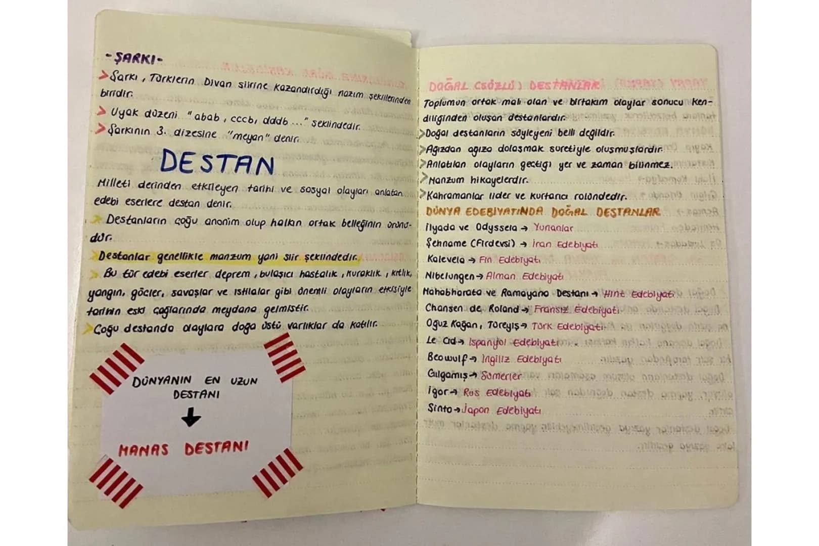 -ŞARKI-
DOĞAL CEOELD) DESTANIAR
Sarki, Türklerin Divan siirine kazandırdığı nazım şekillerinden Toplumun ortak mal olan ve birtakım olaylar 