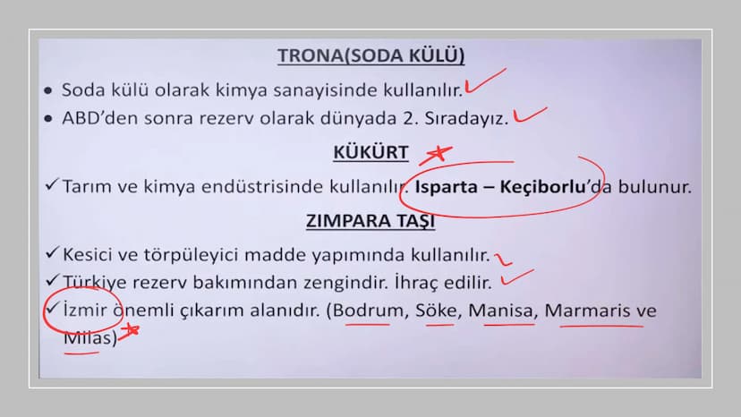 TÜRKİYE'DE MADEN,
ENERJİ KAYNAKLARI,
SANAYİ VE TİCARET Rezerv Madenin bulunduğu alan.
Tenör İşlenebilir maden
demir (hon)
Cevher(tuvenan): M