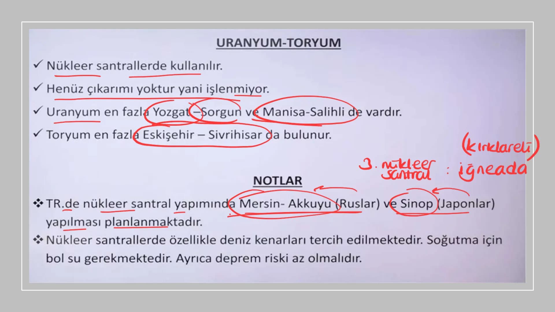 TÜRKİYE'DE MADEN,
ENERJİ KAYNAKLARI,
SANAYİ VE TİCARET Rezerv Madenin bulunduğu alan.
Tenör İşlenebilir maden
demir (hon)
Cevher(tuvenan): M