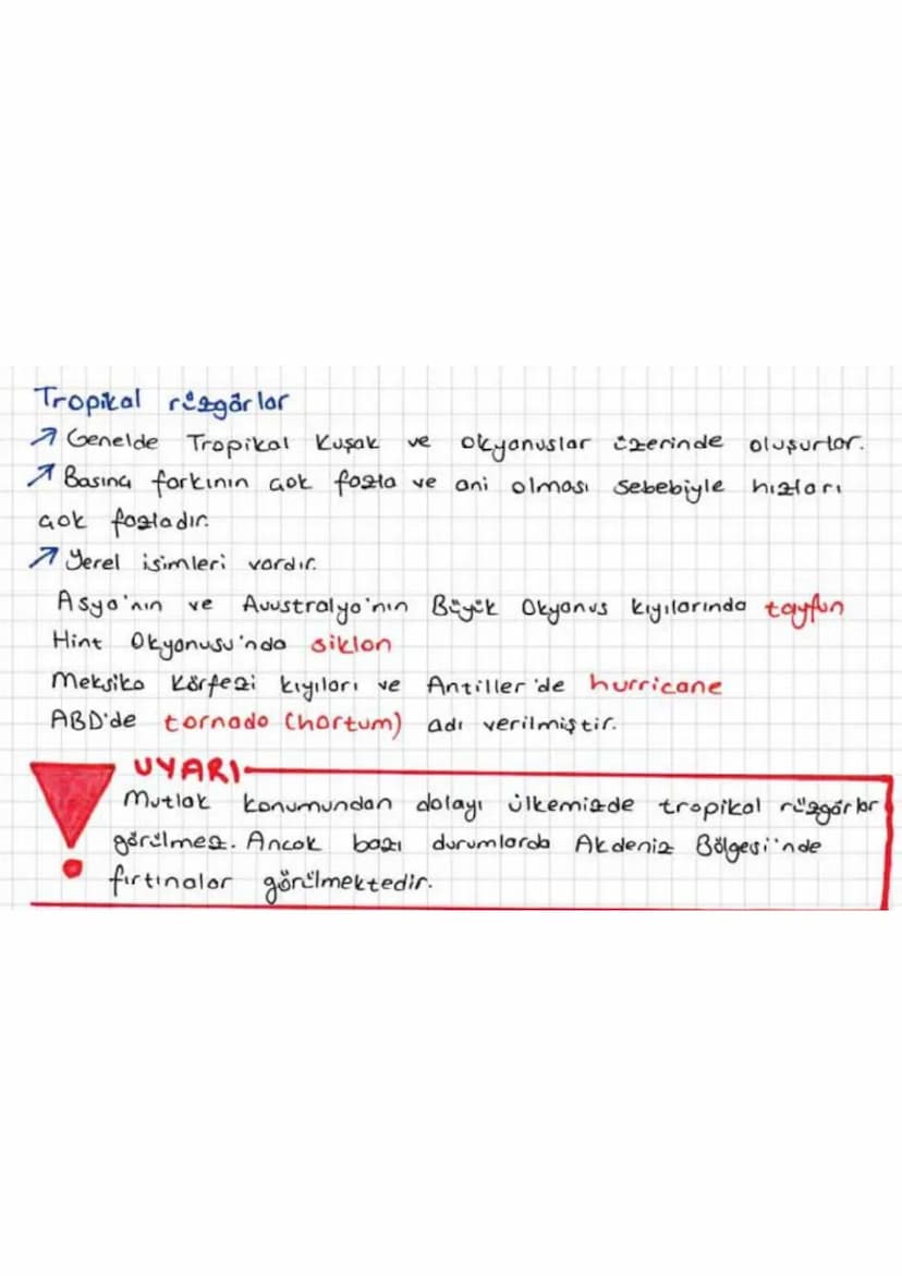 Rüzgarlar
• Yüksek basına
alanların don
alçak
basing alonlarına doğru o.
lan
yatay
hava
akımlarına rüzgar denir.
• Rüzgârlorin
yagis Oluştur