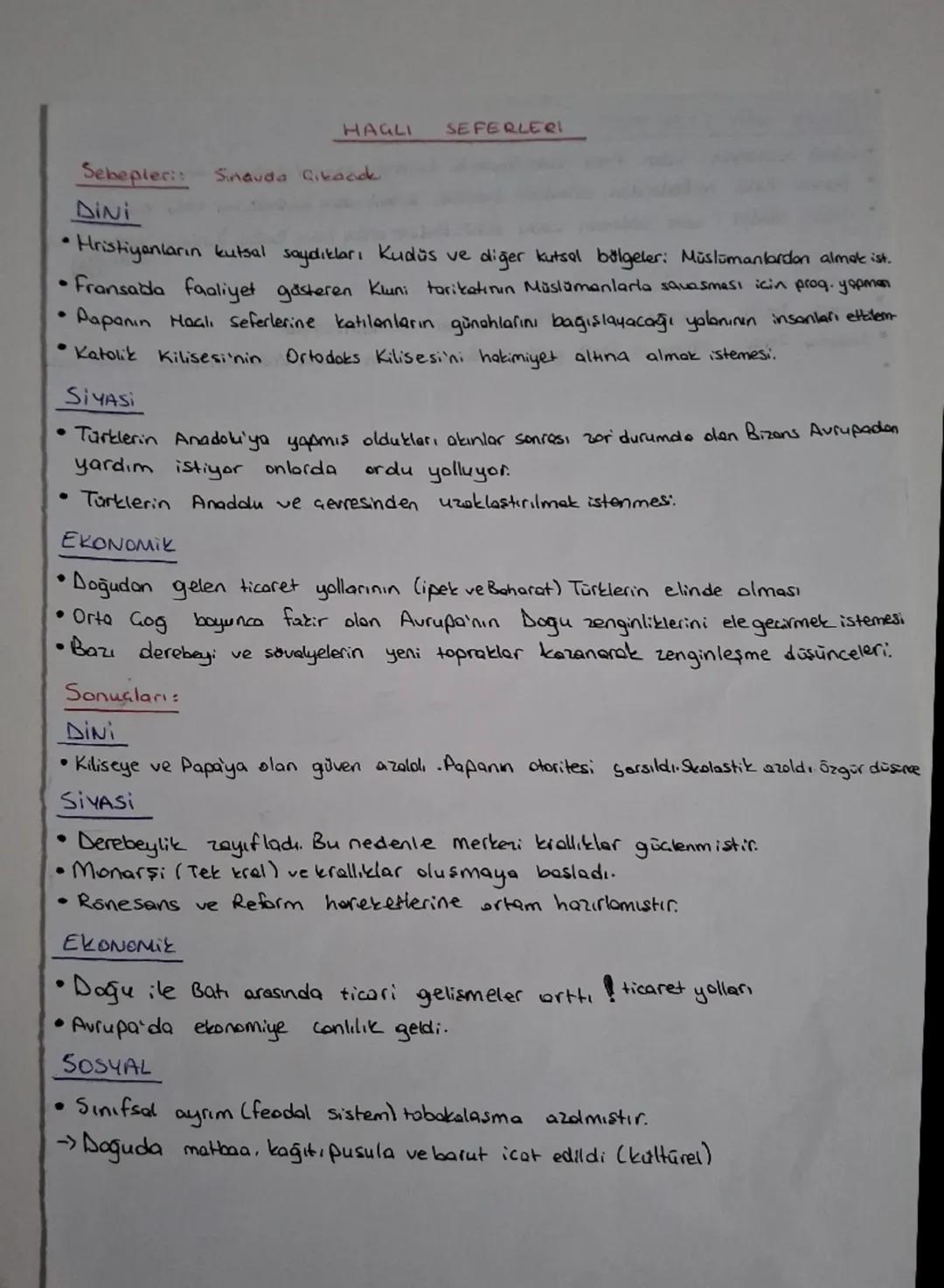 HAGLI
SEFERLEQI
Sebepleri
DINI
Sinauda Qikocok
• Hristiyanların kutsal saydıkları Kudüs ve diğer kutsal bölgeler: Müslümanlardan almak ist.
