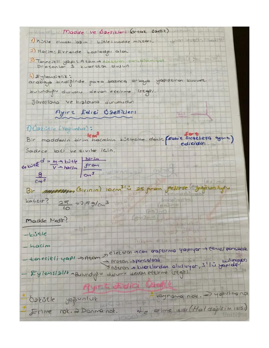 Fizik: Madde ve Özkütleye Giriş