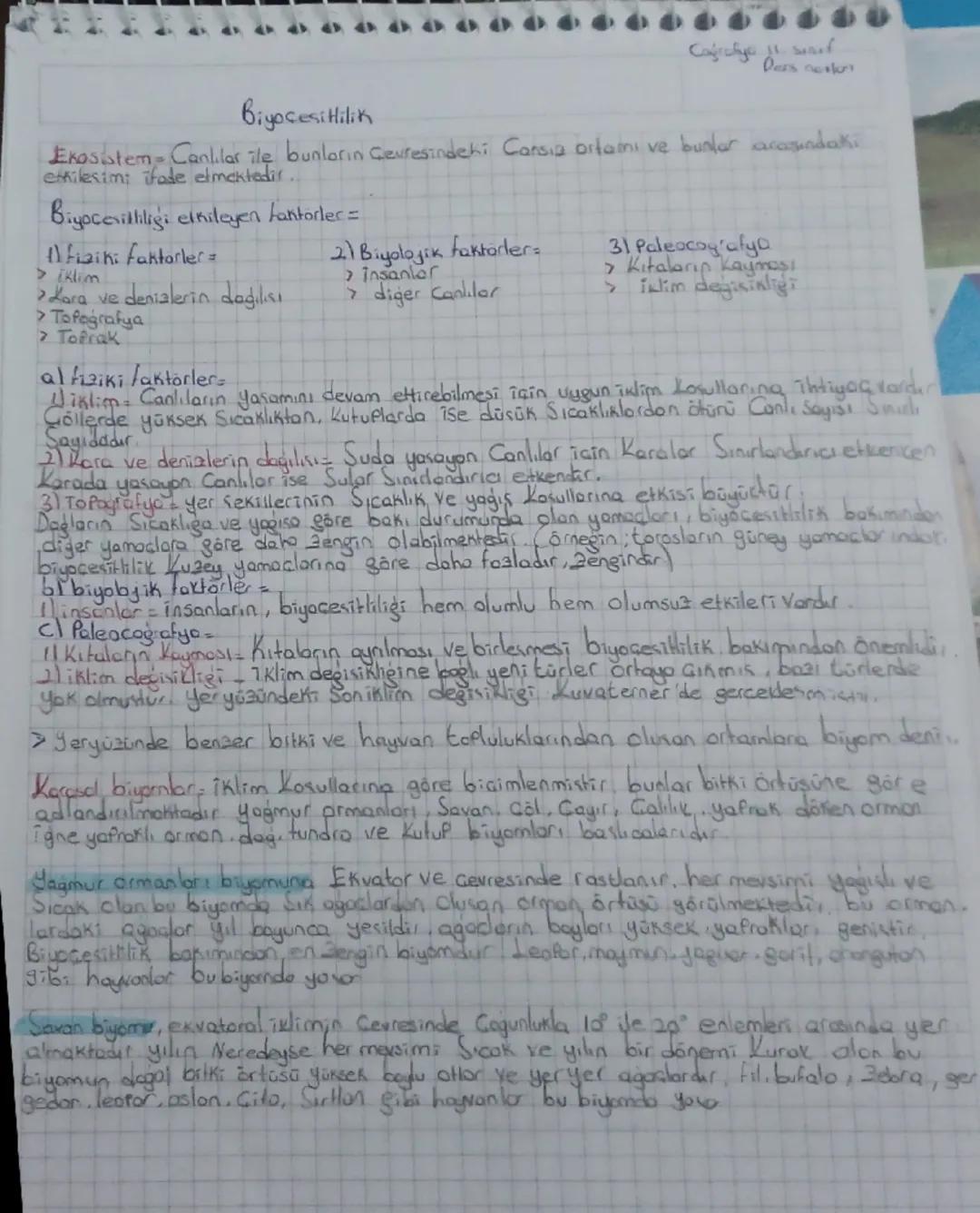 Coğrafya 11. Sınıf 1. Ünite ders notu:)