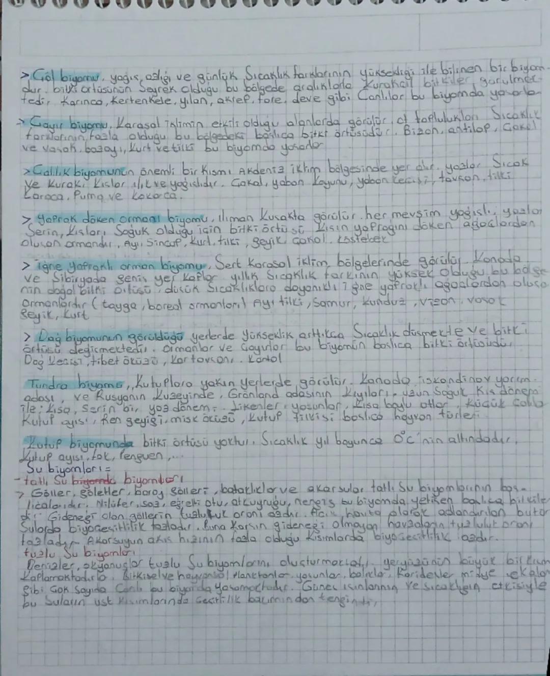 # Biyocesitlilik
Cajichya 11. sesof
Dess notori

Ekosistem Canlılar ile bunların Gevresindeki Cansia ortanı ve bunlar arasındaki
ethilesimt 