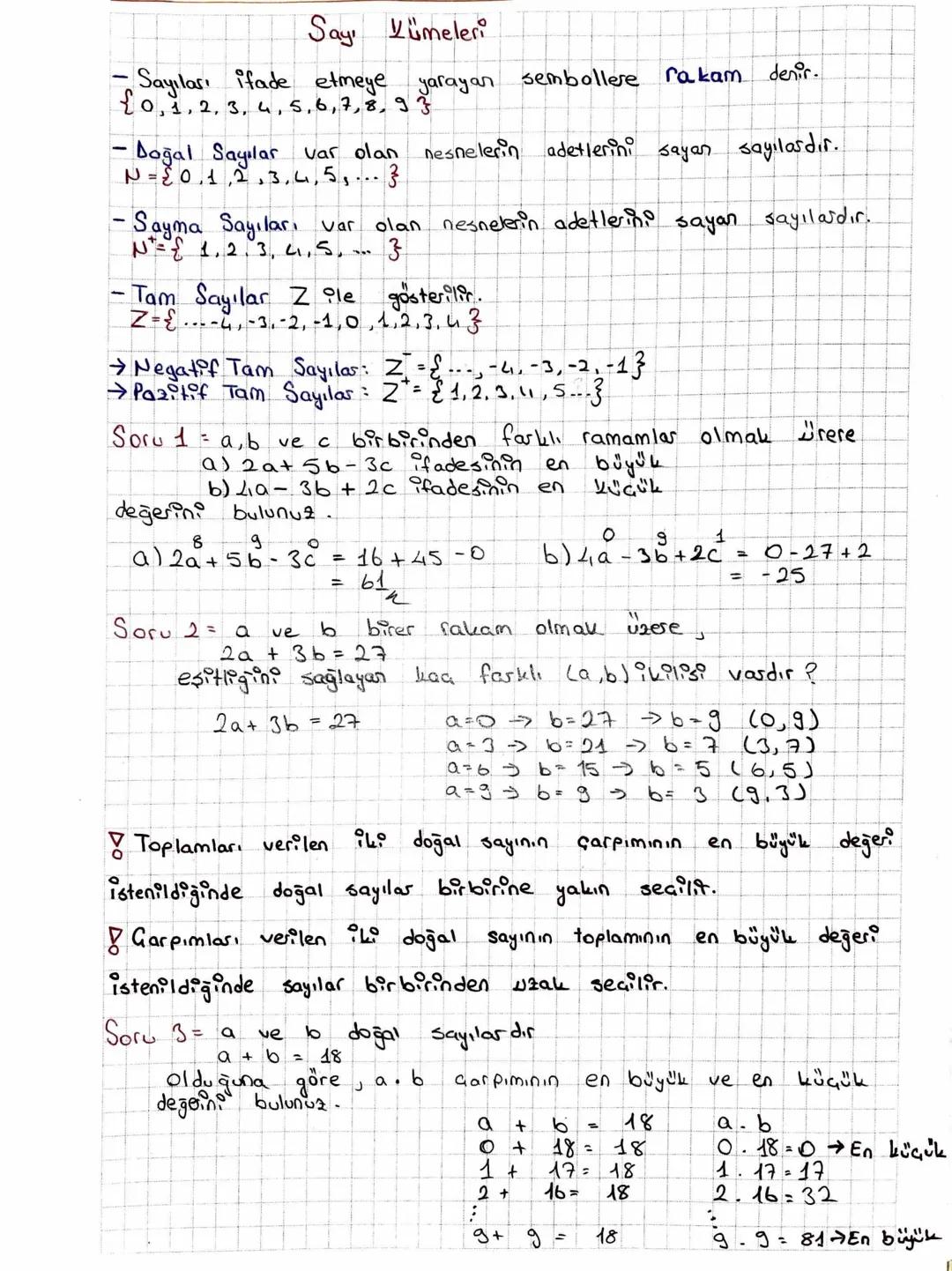 # Sayı Kümeleri

- Sayıları ifade etmeye yarayan sembollere rakam denir.
{0,1,2,3,4,5,6,7,8,9 3

- Doğal Sayılar var olan nesnelerin adetler