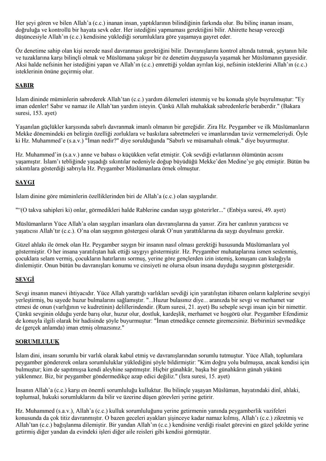 7. SINIF
DİN KÜLTÜRÜ VE AHLAK BİLGİSİ
DERS NOTLARI
1. ÜNİTE : MELEK VE AHİRET İNANCI
Görülen ve Görülemeyen Varlıklar
• Varlıklar alemi, göz