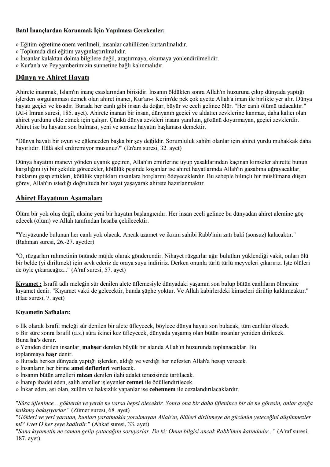 7. SINIF
DİN KÜLTÜRÜ VE AHLAK BİLGİSİ
DERS NOTLARI
1. ÜNİTE : MELEK VE AHİRET İNANCI
Görülen ve Görülemeyen Varlıklar
• Varlıklar alemi, göz