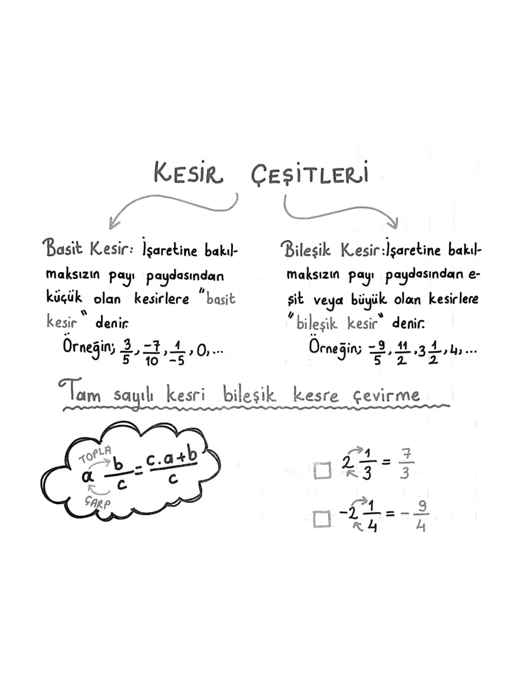 5. Sınıf Kesirler Konu Anlatımı PDF: Basit, Bileşik ve Tam Sayılı Kesirler