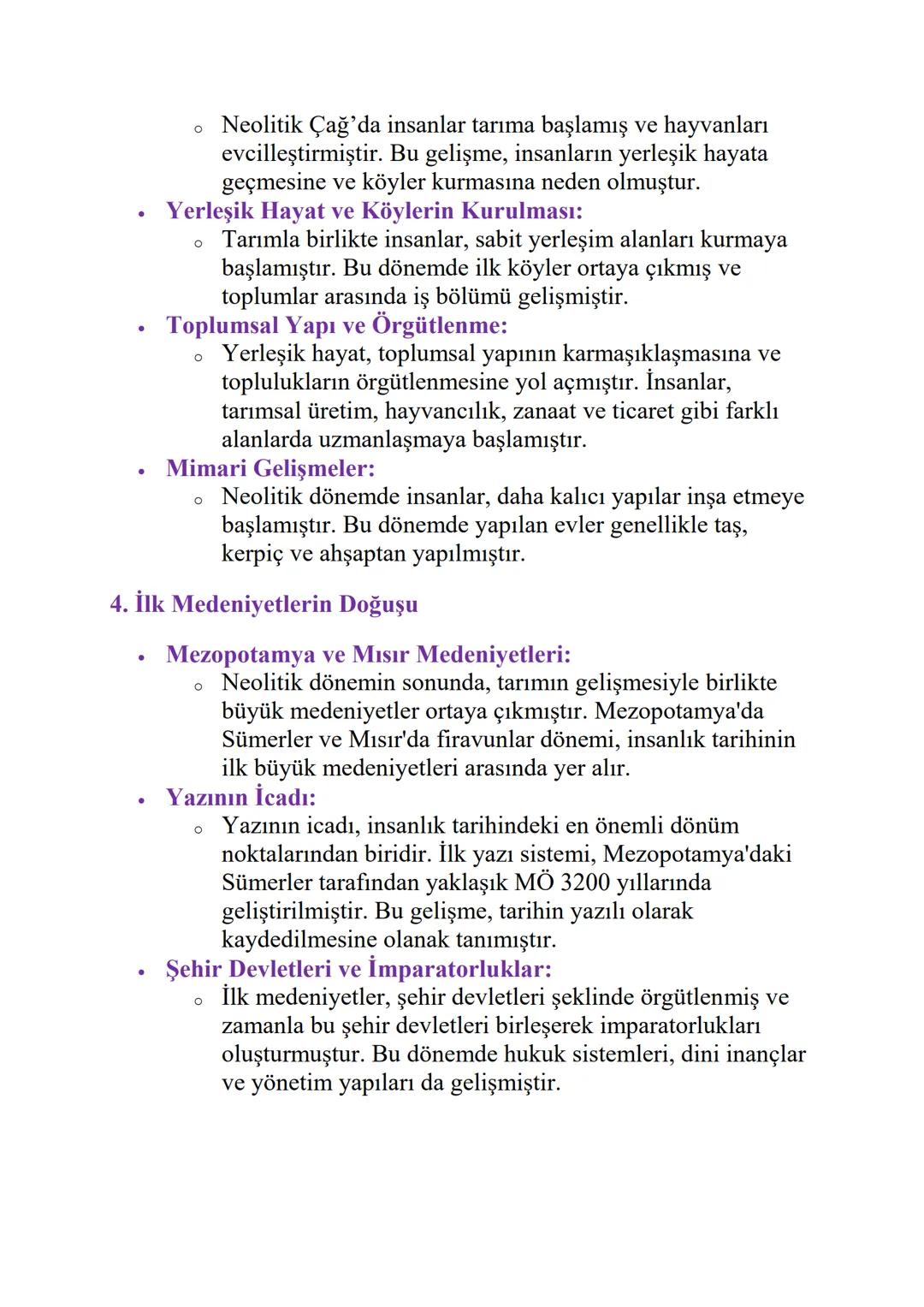 İNSANLIĞIN İLK DÖNEMLERİ
İnsanlığın Ortaya Çıkışı
•
İnsan Türlerinin Evrimi:
İlk insanlar, yaklaşık 2 milyon yıl önce Afrika'da ortaya
çıkan