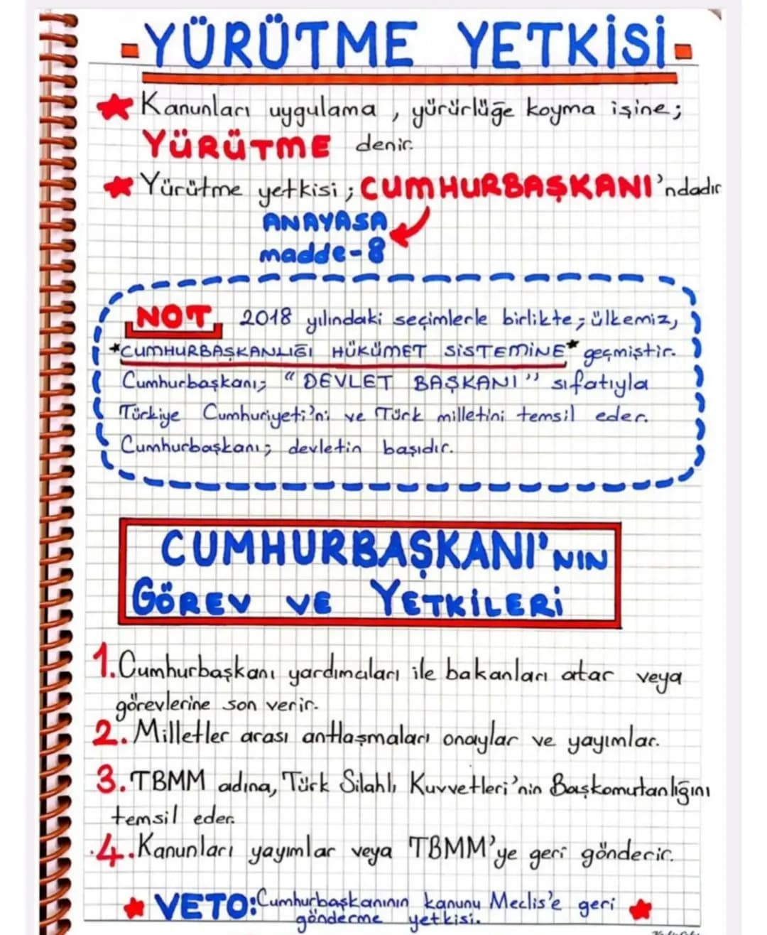 ÜC KUVVET
Yasama
Yasa (kanun) yapar.
T8mm
13.
Yargı
2.
Yürütme
* Yasaların yürürlüğe
girmesini yani uygulan-1
masını sağlar.
* CUMHURBAŞKANI