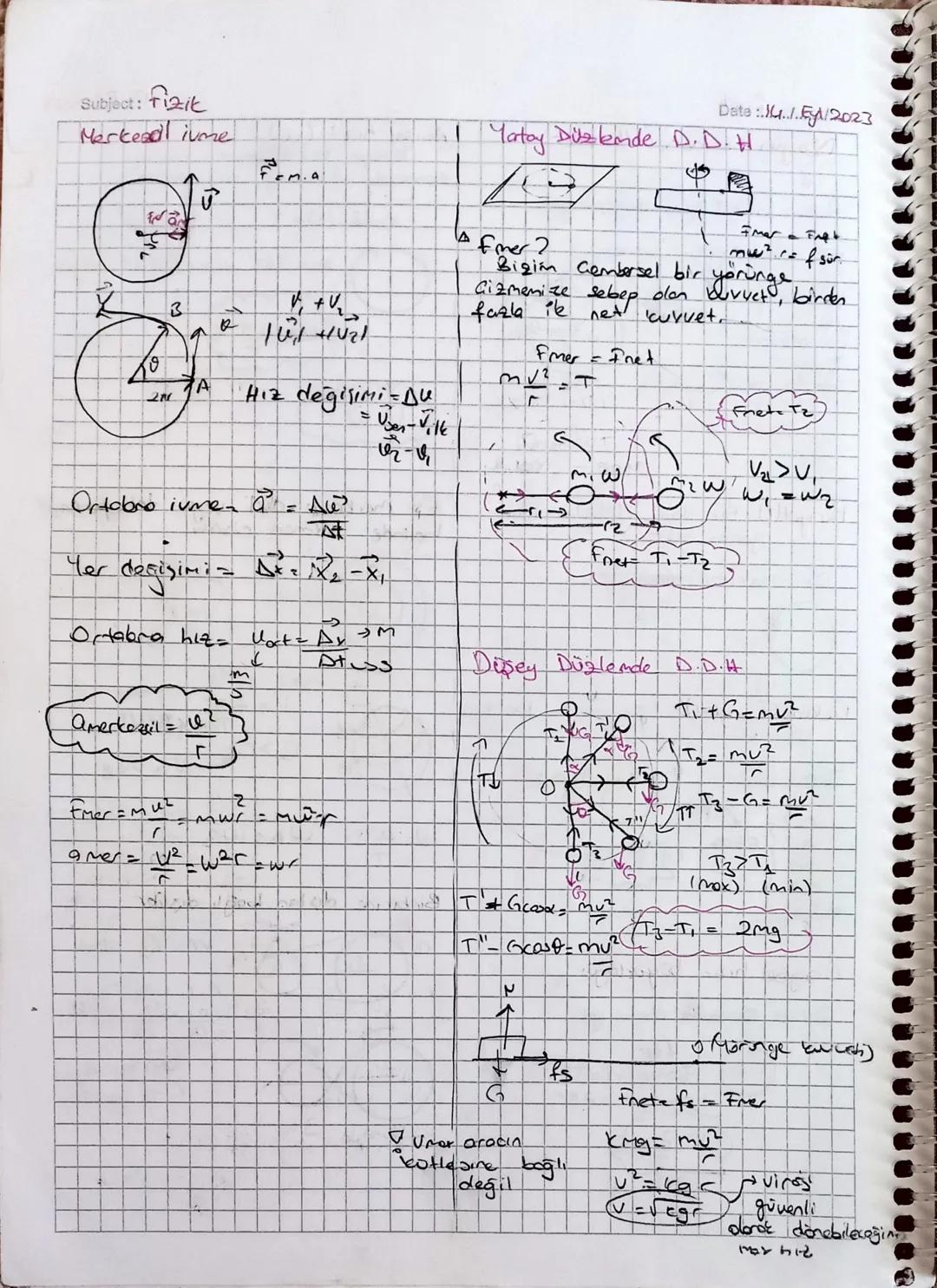 Subject: Fizik
Düzgin Cembersel Hareket
Hızın büyüklüğü değişmiyor.
H1Z degisiyer, iumeli
vektörel
La vektör
I
0
2
! Agisol hız: (w)
1
1
bri