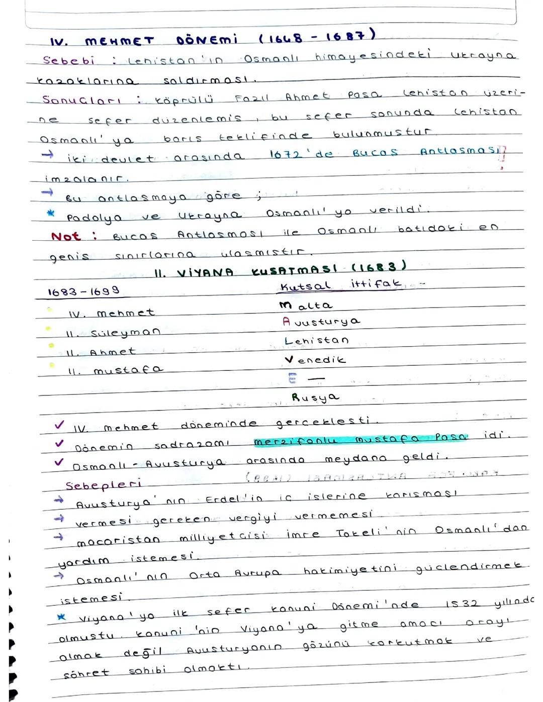 II. Viyana Kuşatması - 11. Sınıf Tarih Konu Anlatımı