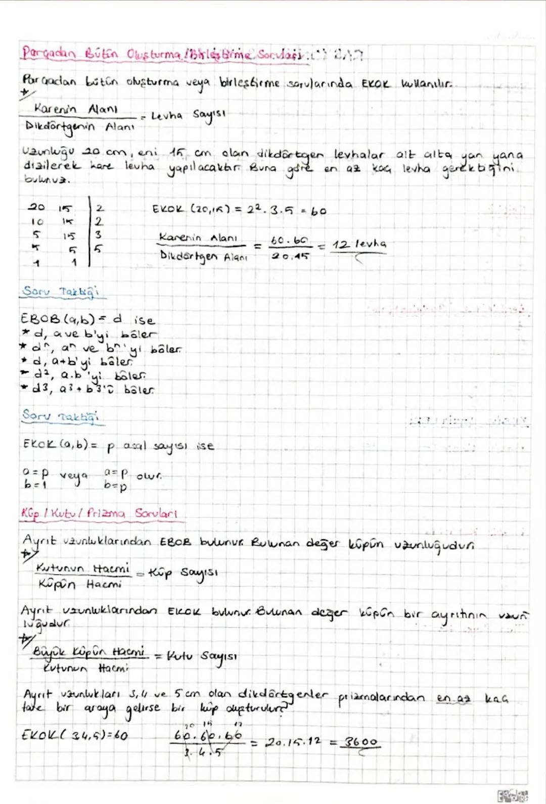 # EBOB & EKOK

Asal Garpanlara Ayırma
*1'den büyük her doğal sayı asal sayıların çarpımı şeklinde yazılabilir.
ÖRNER:
```
120 2
60 2
30 2
15