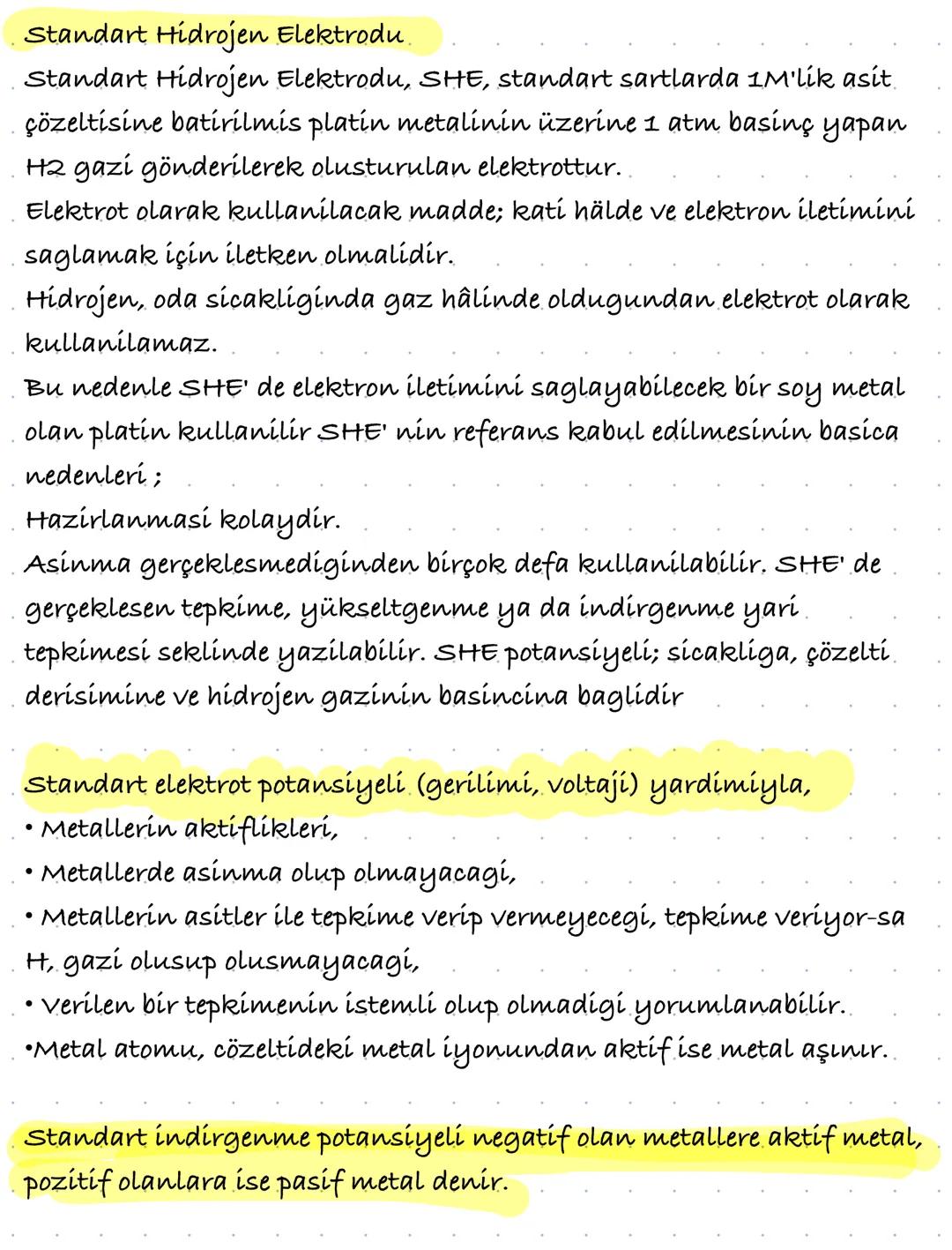 KIMYA VE ELEKTRIK
Elektrotlar ve Elektrokimyasal Hücreler
Elektrot, Elektrolit ve Yari Hücreler
Elektrokimyasal tepkimenin gergeklesmesi içi
