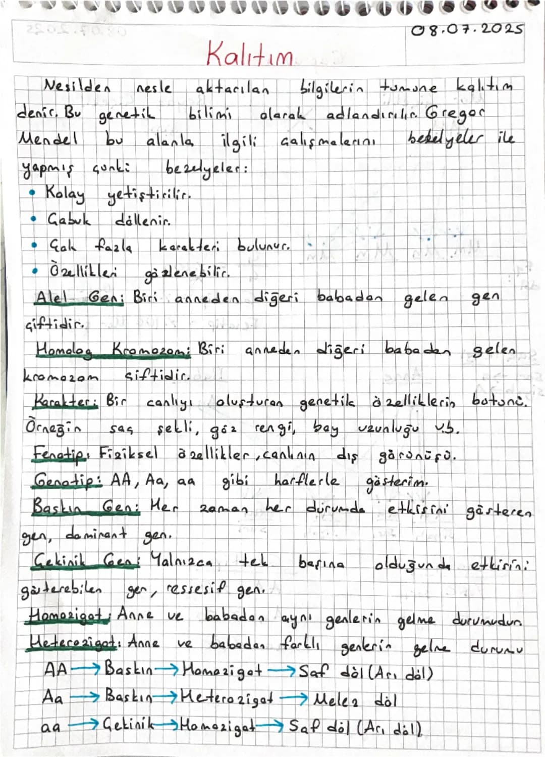 250.000.00
08.07.2025
Kalıtım
Nesilden nesle aktarılan bilgilerin tümüne kalıtım
denir. Bu genetik bilimi olarak adlandırılır. Gregor
Mendel