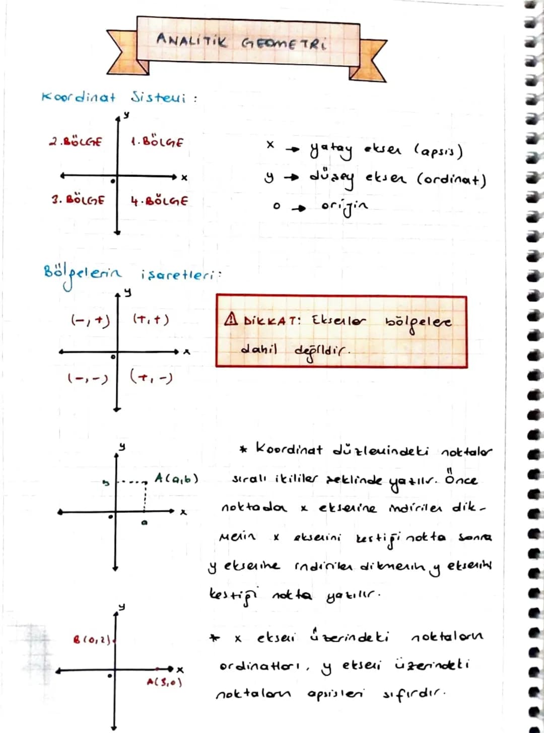 ANALITIK GEOMETRI
Koordinat Sisteri:
2.BÖLGE
1. BÖLGE
3. BÖLGE
x
4. BÖLGE
✗
16
yatay eksen lapsis)
düşey ekser (ordinat)
origin
Bölgelerin i