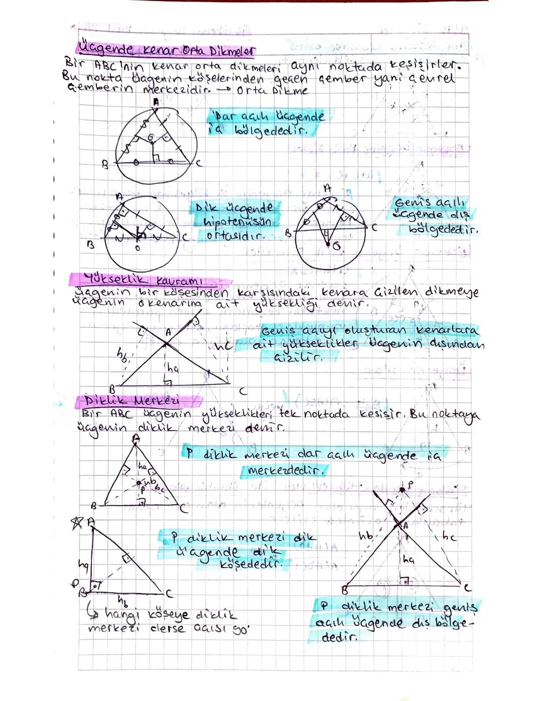 Üçgende Kenar Orta Dikmeler