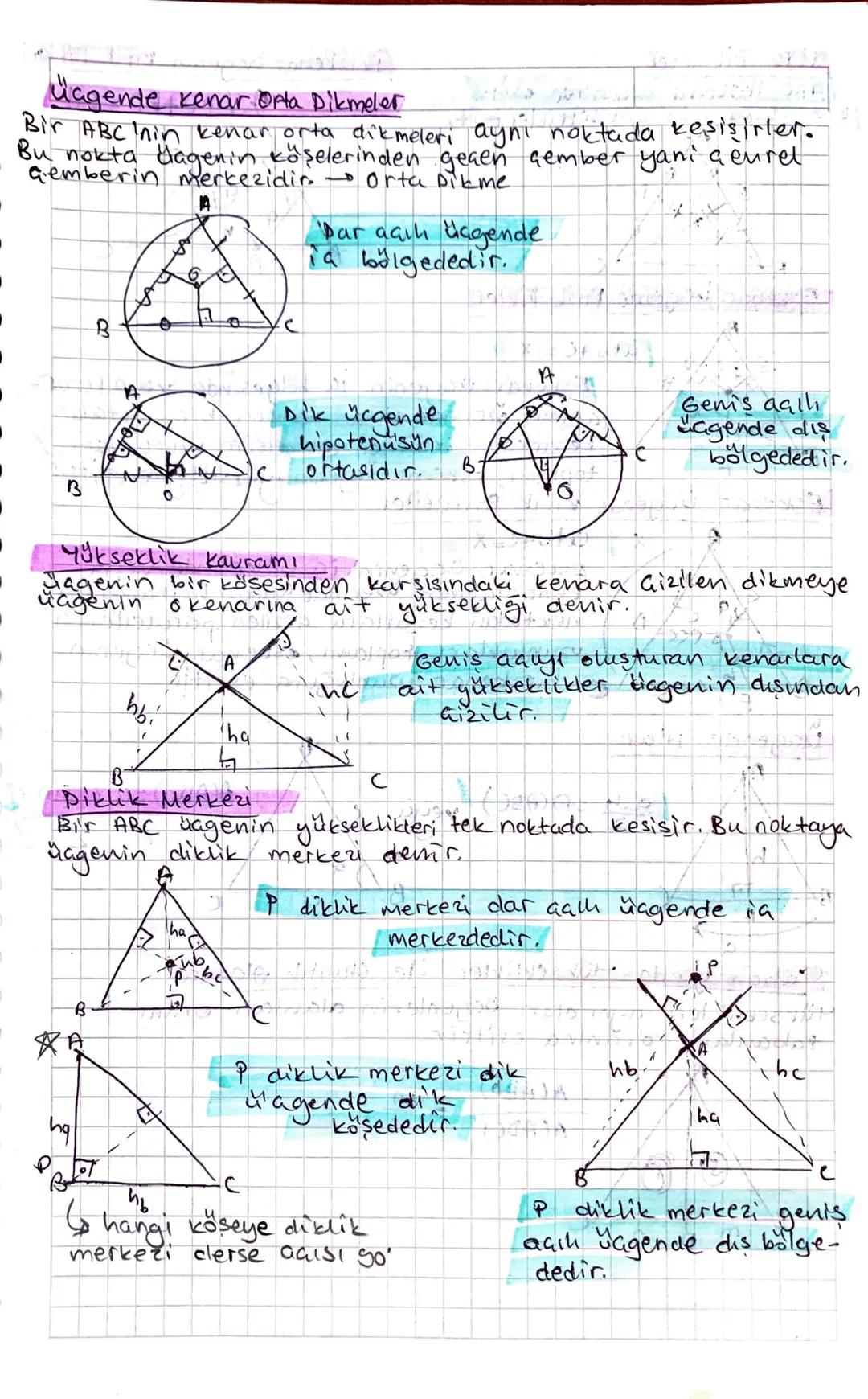 Magende kenar Orta Dikmeler
noktada keşişirler.
Bir ABC'nin kenar orta dikmeleri ayni n
Bu nokta dagenin köşelerinden geaen Gember yani a eu