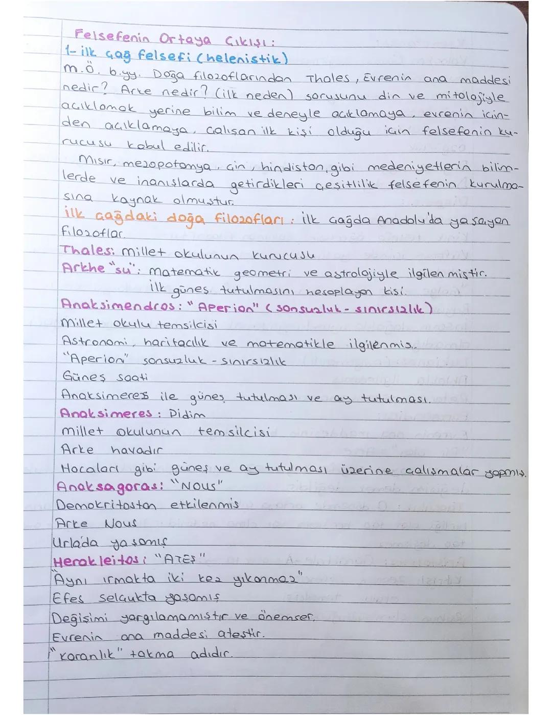 Felsefenin ortaya çıkışı 