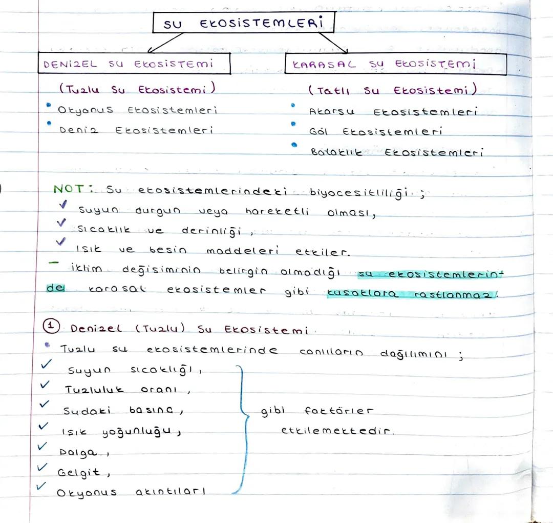 Su Ekosistemleri