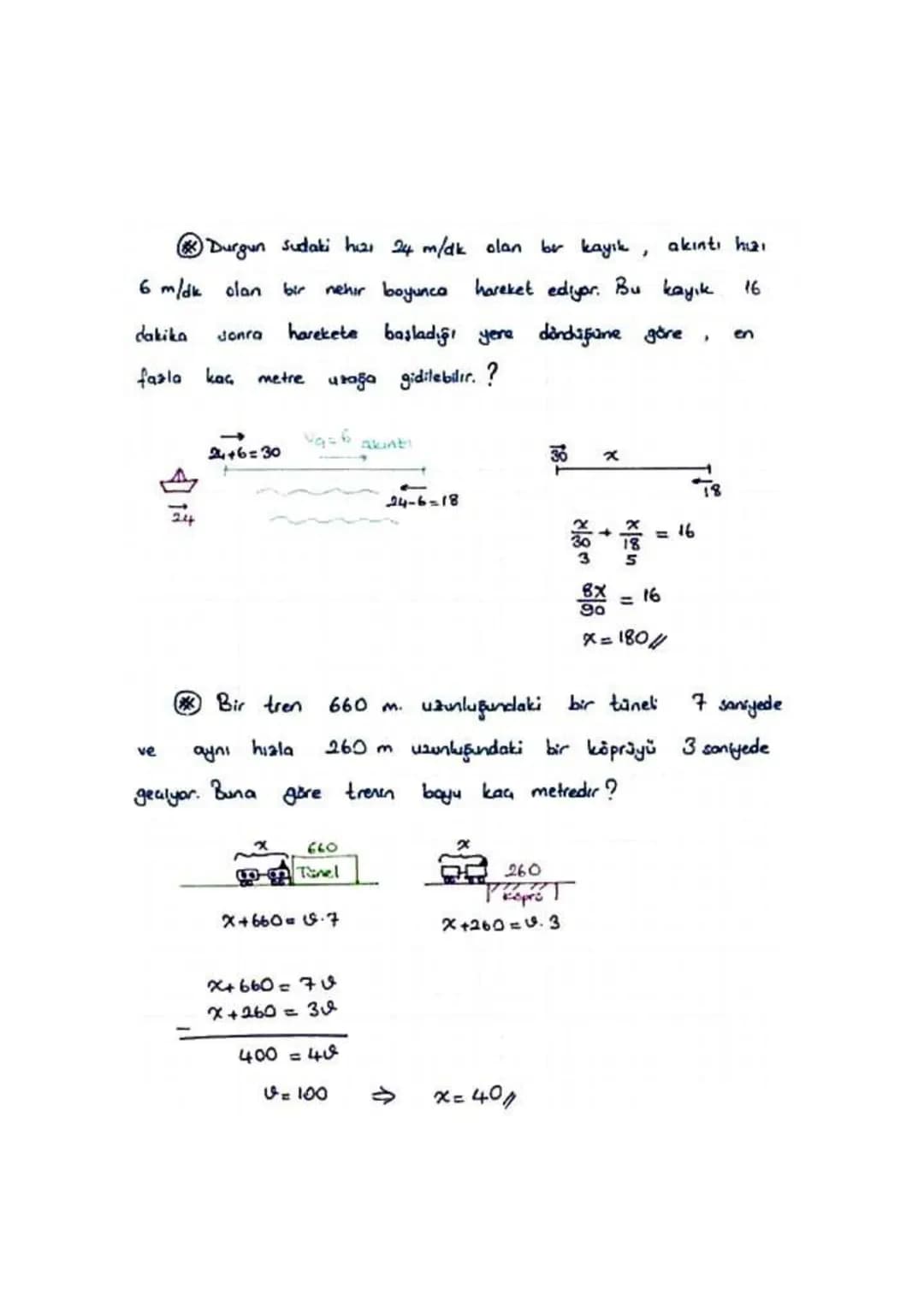 16
⑧Durgun sudaki hizi 24 m/dk olan ber kayık, akıntı hızı
6 m/dk olan bir nehir boyunca hareket ediyor. Bu kayık
dakika Jonra harekete başl