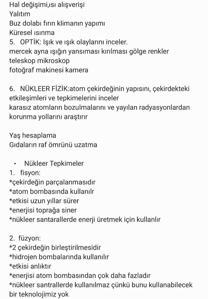 FİZİK
FİZİK BİLİMİNE GİRİŞ
O fizik nedir?
Fizk madde ve enerji arasındakı etkileşimi inceleyen bir birlim
dalıdır.
Gözlem deney ve matematik