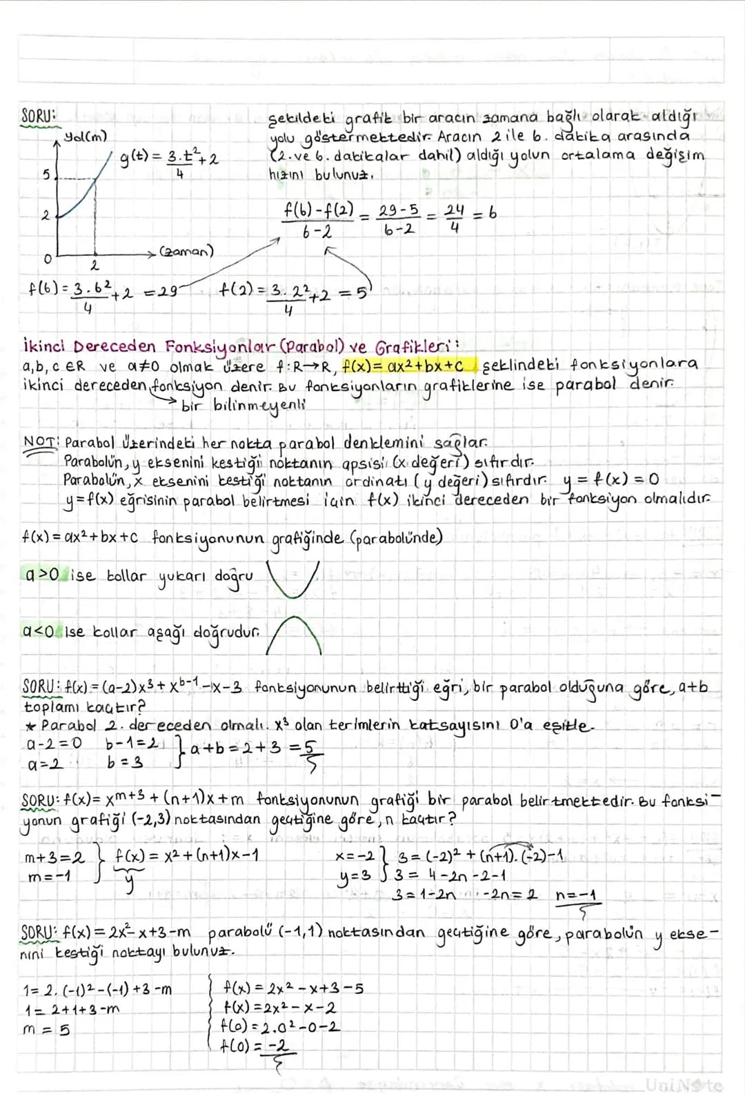 NOT: y = ax² gratiği orijinden geaer. ( x'e
y=ax² + bx
FONKSİYONLARDA UYGULAMALAR:
Over
ise
y=0
arjinder gener.
Fonksiyon Grafiğinin Eksenle