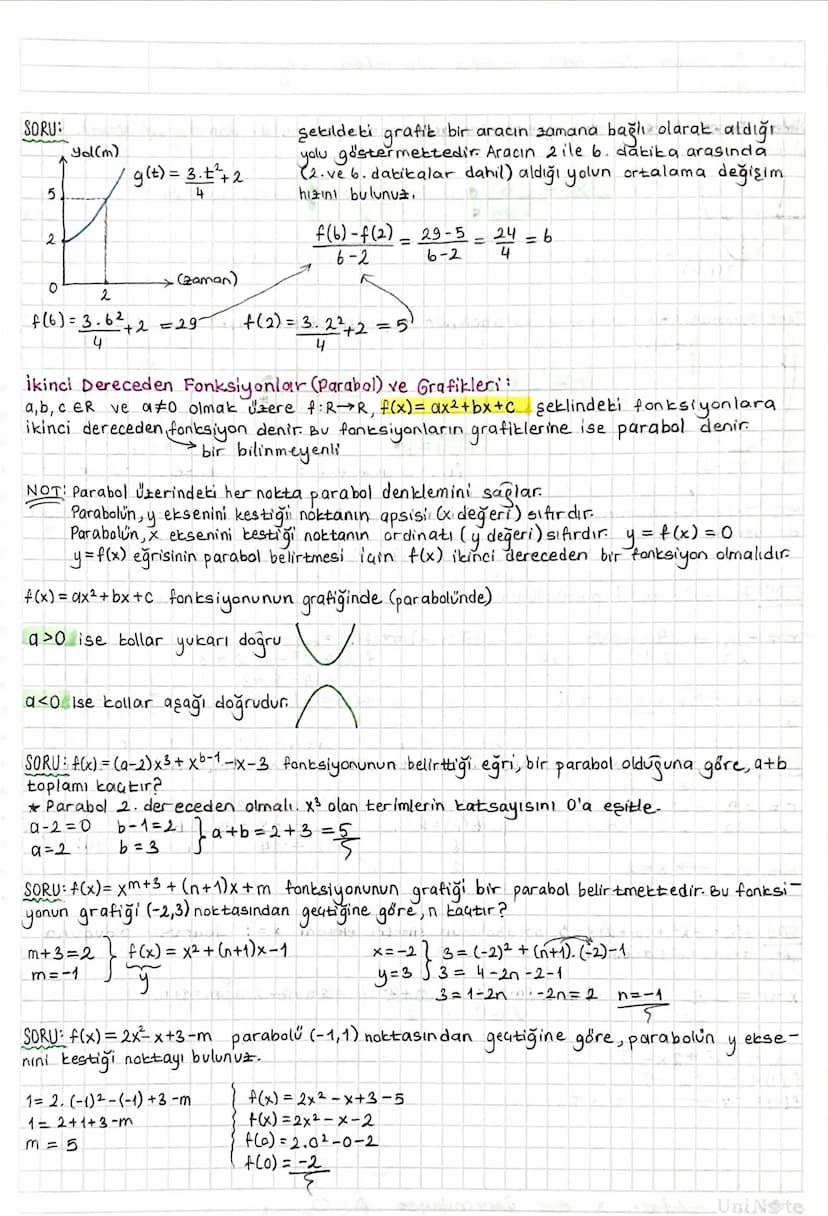 NOT: y = ax² gratiği orijinden geaer. ( x'e
y=ax² + bx
FONKSİYONLARDA UYGULAMALAR:
Over
ise
y=0
arjinder gener.
Fonksiyon Grafiğinin Eksenle
