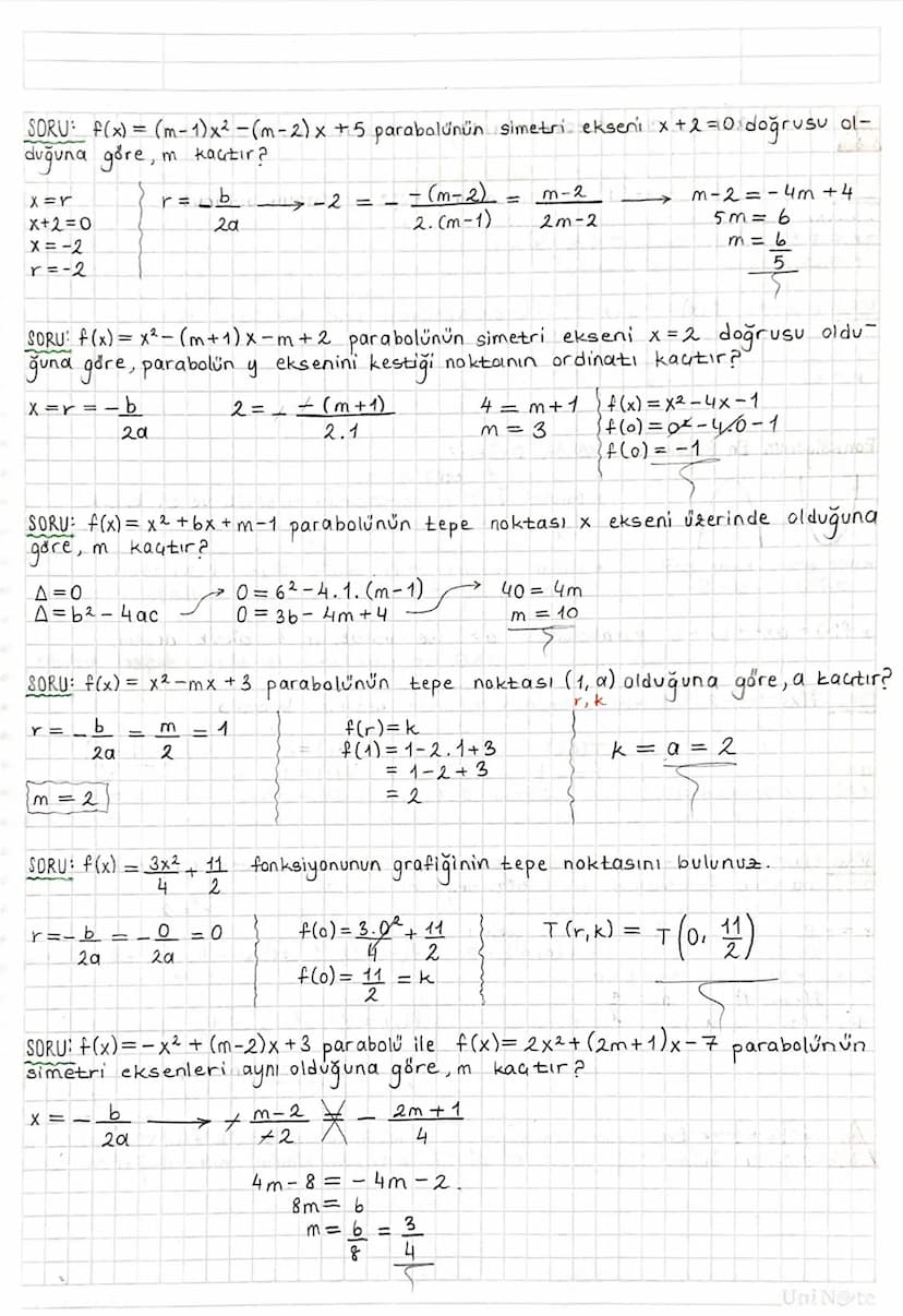 NOT: y = ax² gratiği orijinden geaer. ( x'e
y=ax² + bx
FONKSİYONLARDA UYGULAMALAR:
Over
ise
y=0
arjinder gener.
Fonksiyon Grafiğinin Eksenle