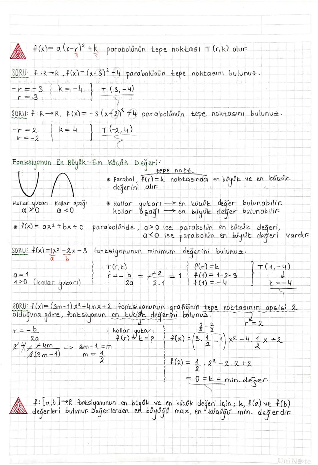 NOT: y = ax² gratiği orijinden geaer. ( x'e
y=ax² + bx
FONKSİYONLARDA UYGULAMALAR:
Over
ise
y=0
arjinder gener.
Fonksiyon Grafiğinin Eksenle