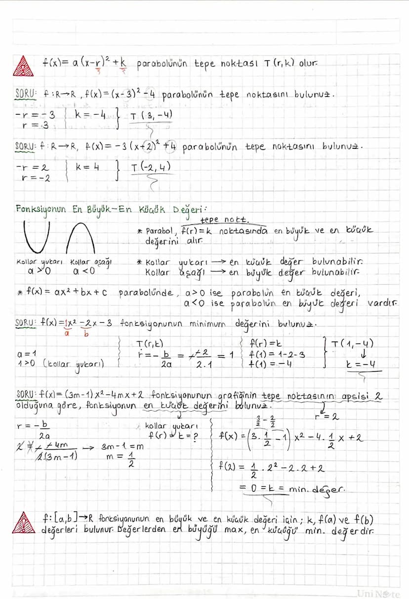 NOT: y = ax² gratiği orijinden geaer. ( x'e
y=ax² + bx
FONKSİYONLARDA UYGULAMALAR:
Over
ise
y=0
arjinder gener.
Fonksiyon Grafiğinin Eksenle