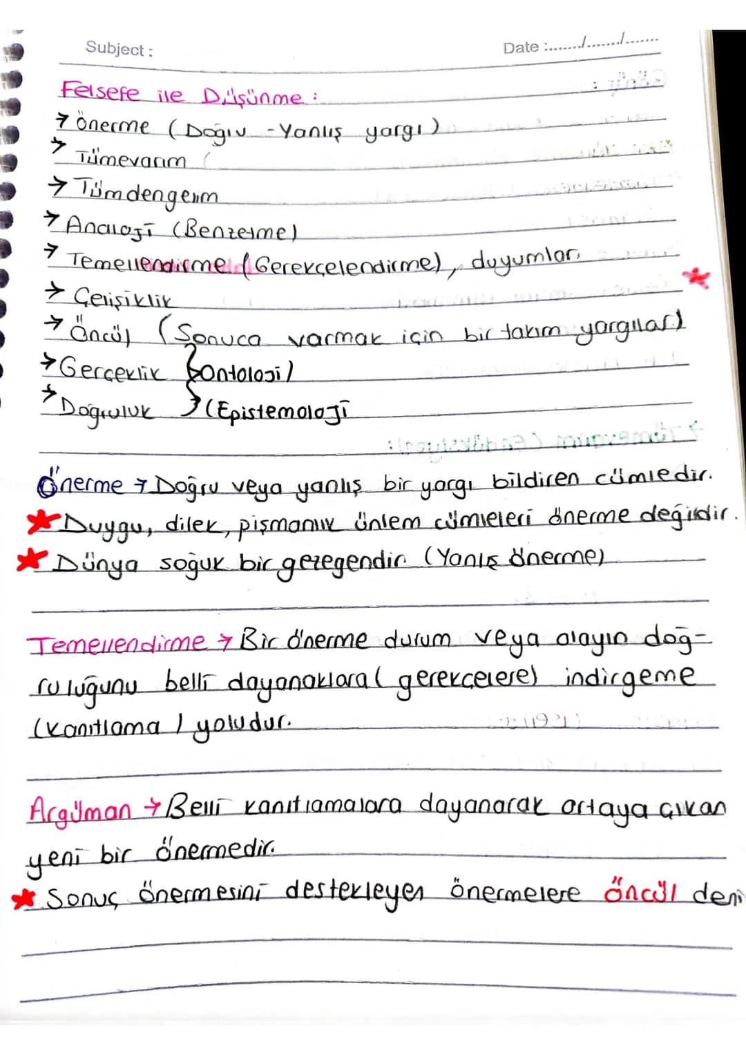 Subject:
Date :..........
FELSEFE İLE TANIŞMAN Z
Felsefe & Bilgelik ve sevgi kavramından
Sophia
philosophia
phila
Philosophia kavramını ilk 