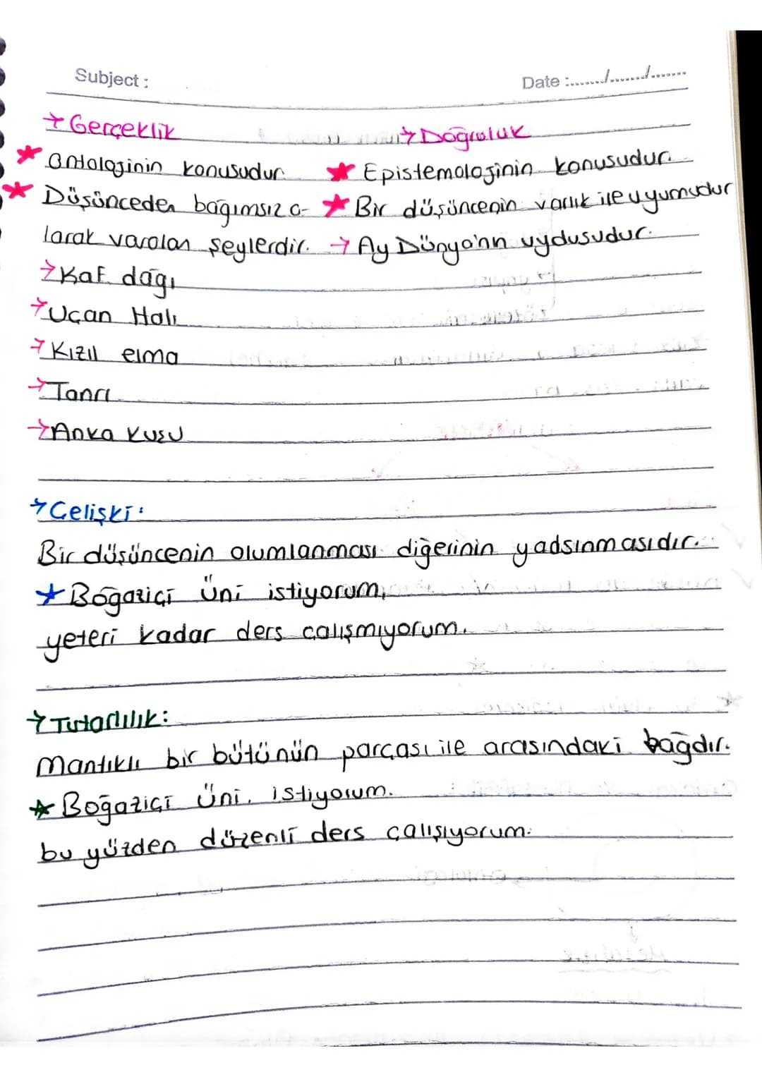 Subject:
Date :..........
FELSEFE İLE TANIŞMAN Z
Felsefe & Bilgelik ve sevgi kavramından
Sophia
philosophia
phila
Philosophia kavramını ilk 