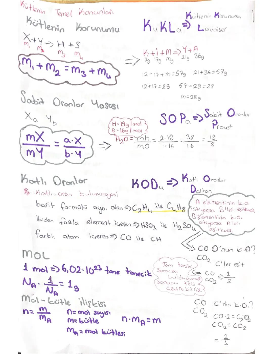kimya 1.donem 2. sinav 10.sinif