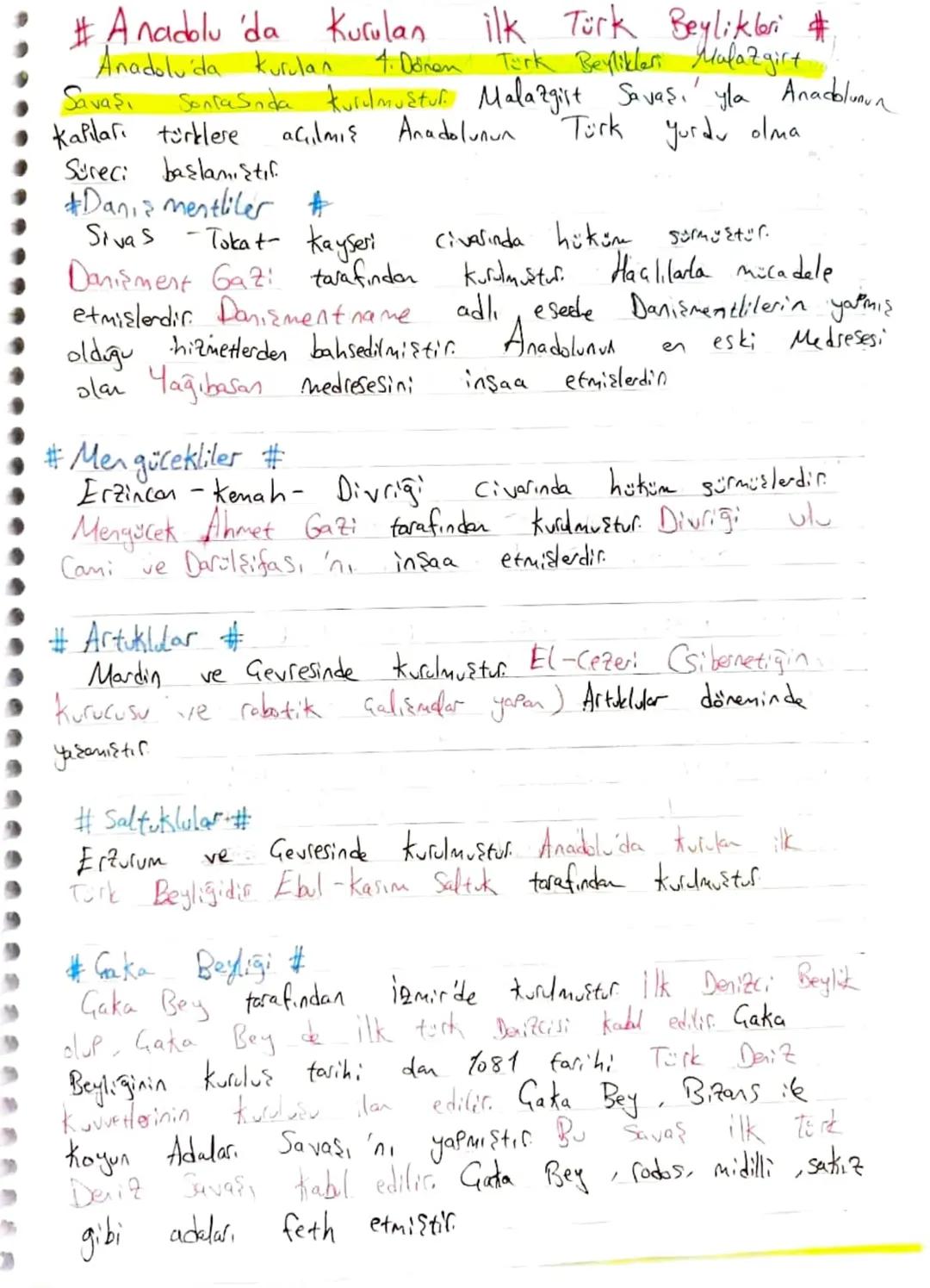 #Anadolu 'da kurulan ilk Türk Beylikleri #
Anadolu'da kurulan 4. Dönem Türk Beyliklari Malazgirt
Savaşı Sonrasında kurulmuştur. Malazgirt Sa
