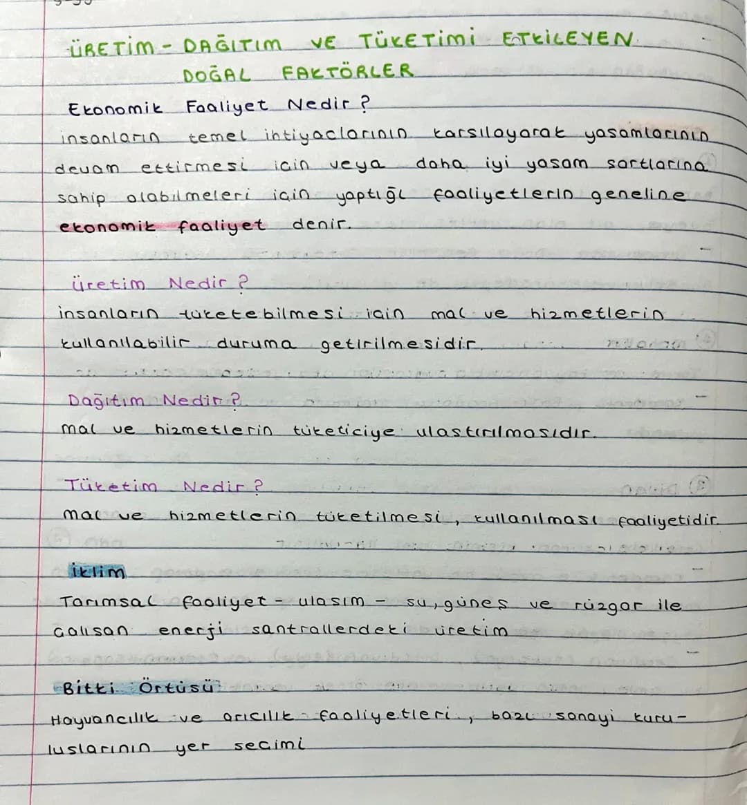 ÜBETIM-DAĞITIM.
VE TÜKETimi ETKİLEYEN
DOĞAL
FAKTÖRLER
Ekonomik Faaliyet Nedir?
insanlarLD
devam
temel ihtiyaclarının karsılayarak yasamların