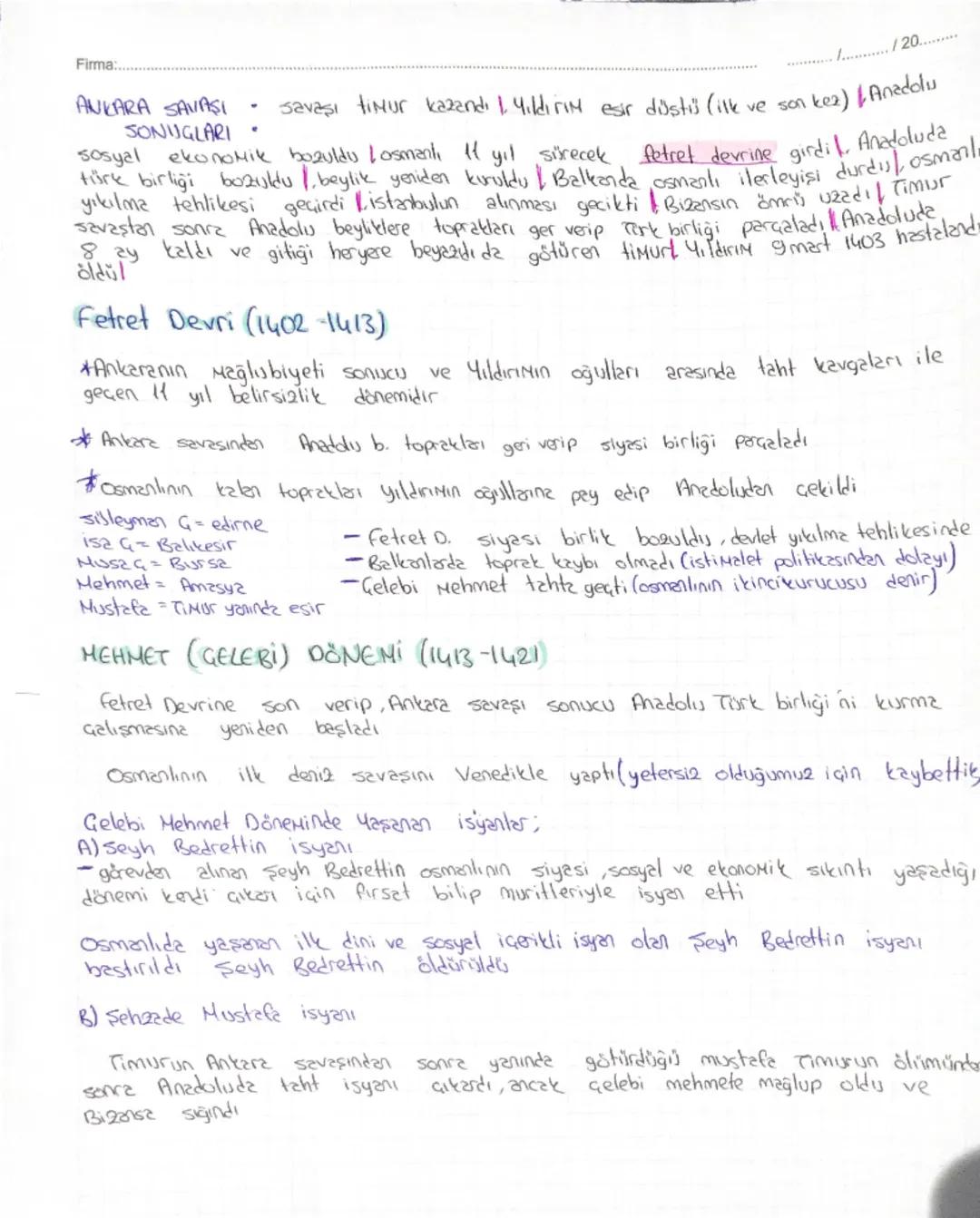 Firma:
/20....

OSMANLI DEVLETİNİN KISA ZAMANA BÜYÜMESİNİ SAĞLAYAN SEULER:
* kuruldugğış coğrafyanın etkisi
*Beens tekfurların merkezi dinle