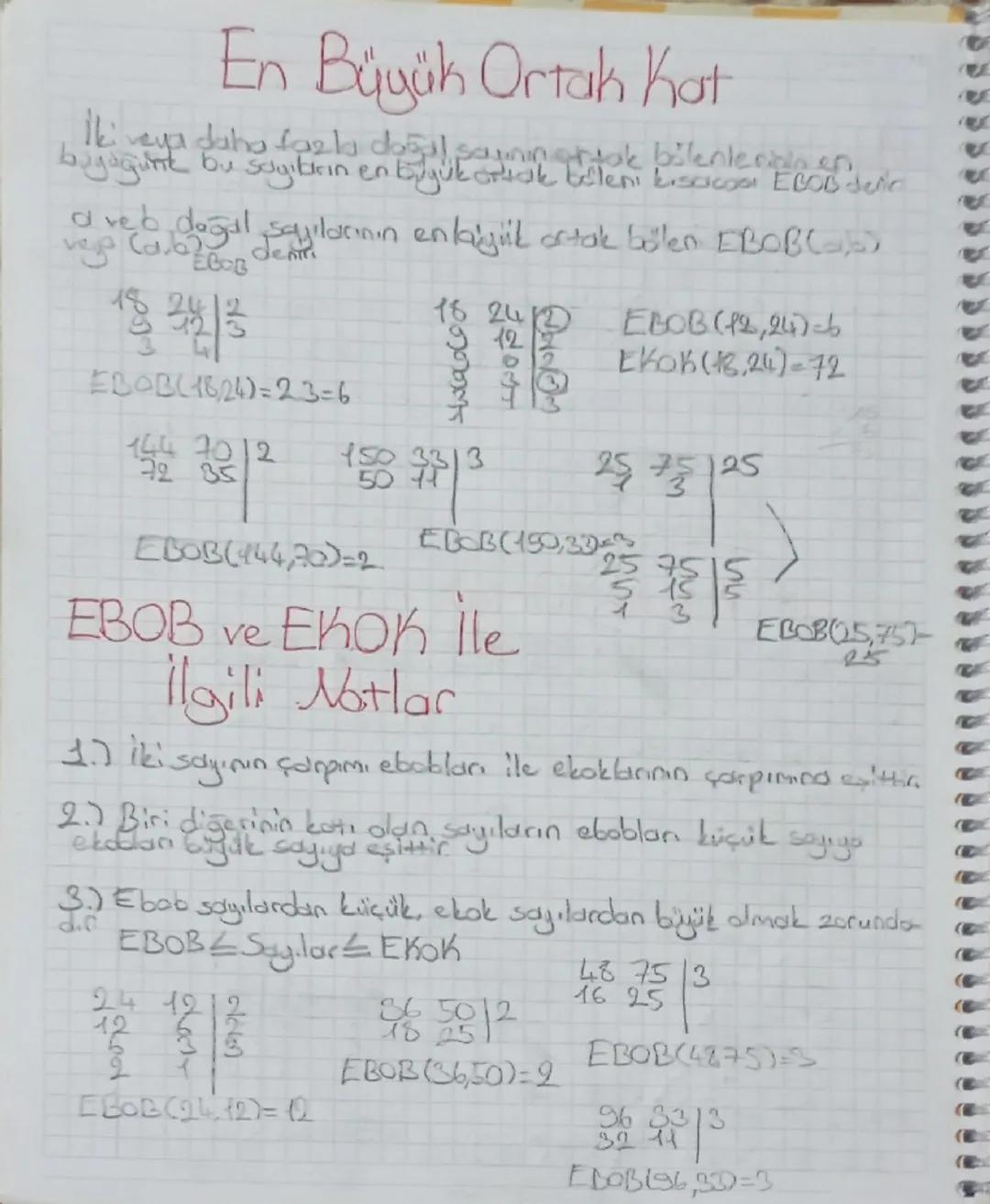 Carpanlar ve hatlar
2 ile Bolünebilme Kurali: Son sayının "0,2,4,6,8" olması
gerekir
3 ile Bolinebilme Kurah: Rokamların toplamı 3'ün katı
o