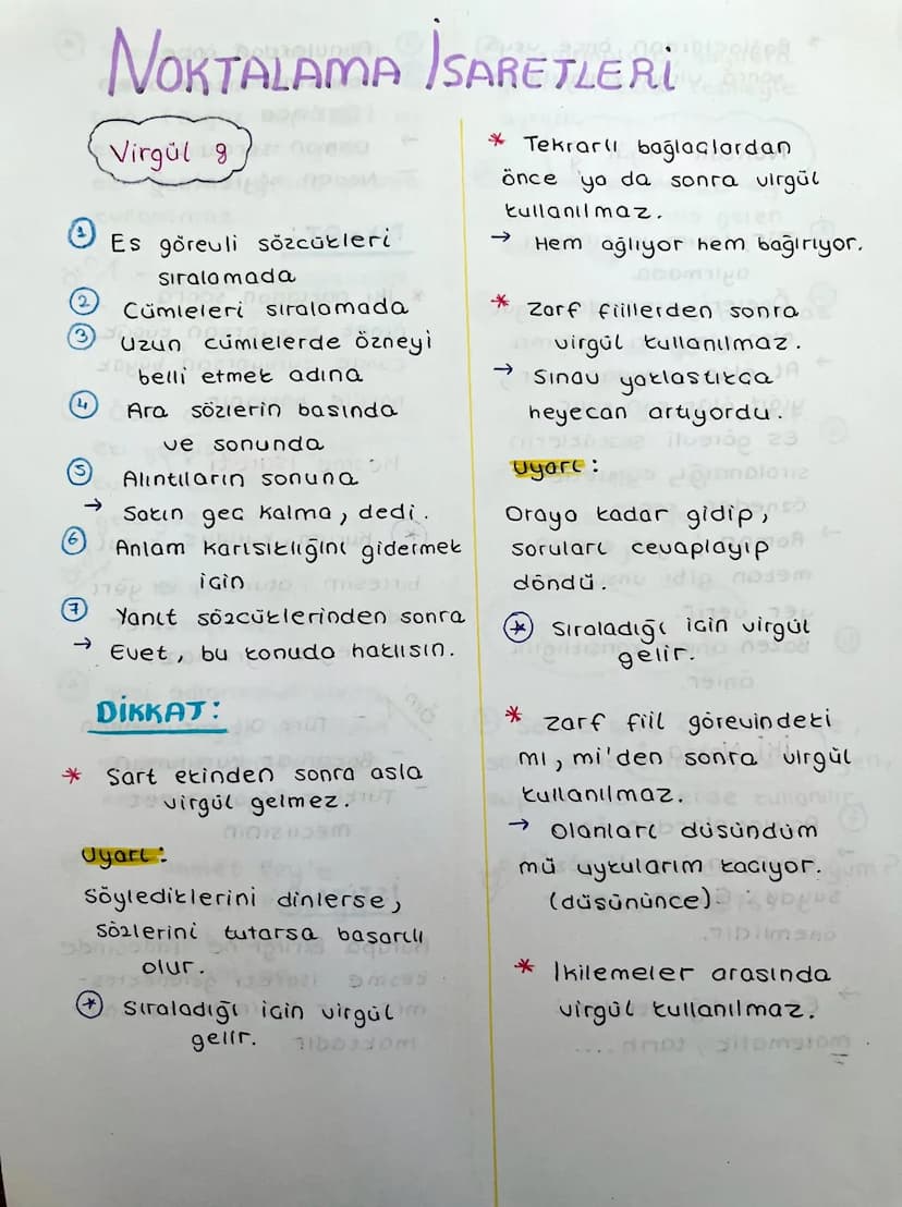 4
⑦
->
NOKTALAMA ISARETLERİ
Virgül 9
།ཡ།
Es göreuli sözcükleri
Sıralamada
Cümleleri
sıralamada
Uzun cumlelerde özneyi
Sobelli
->
li etmet ad