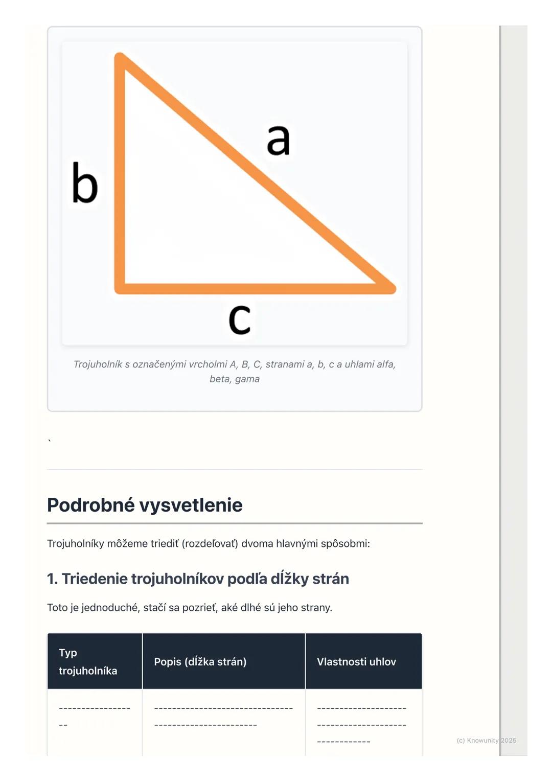 # Trojuholníky

## Úvod do trojuholníkov

Trojuholníky sú super dôležité tvary v matematike, hlavne v geometrii. Sú
všade okolo nás v domoch