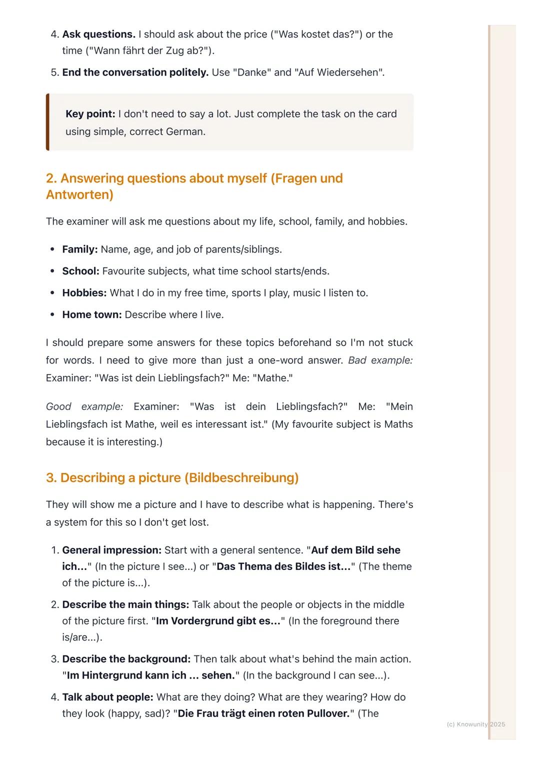 # Speaking Practice
(Sprechübungen)

Introduction to speaking practice

This is for the oral part of the exam. It's all about showing you ca