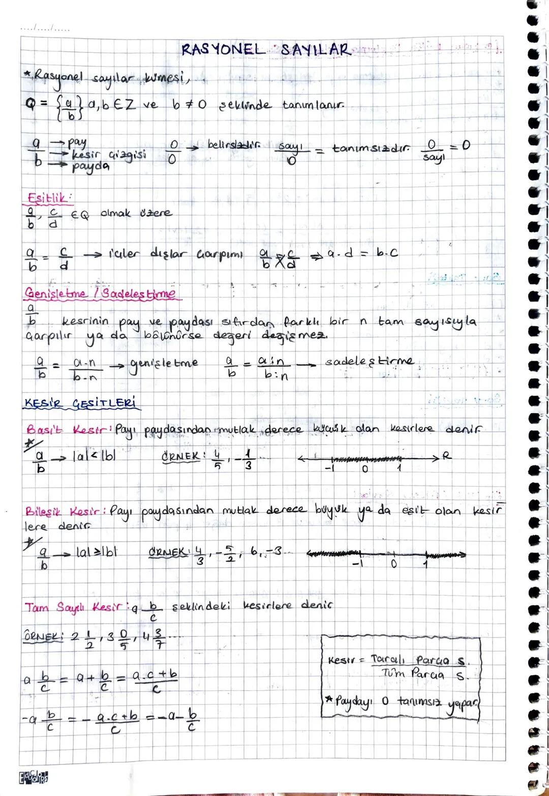 .............
RASYONEL SAYILAR
* Rasyonel sayılar kimesi,
Q = {a} a, b € Z ve
9-pay
kesir çizgisi
payda
60 seklinde tanımlanır.
100
belirsiz