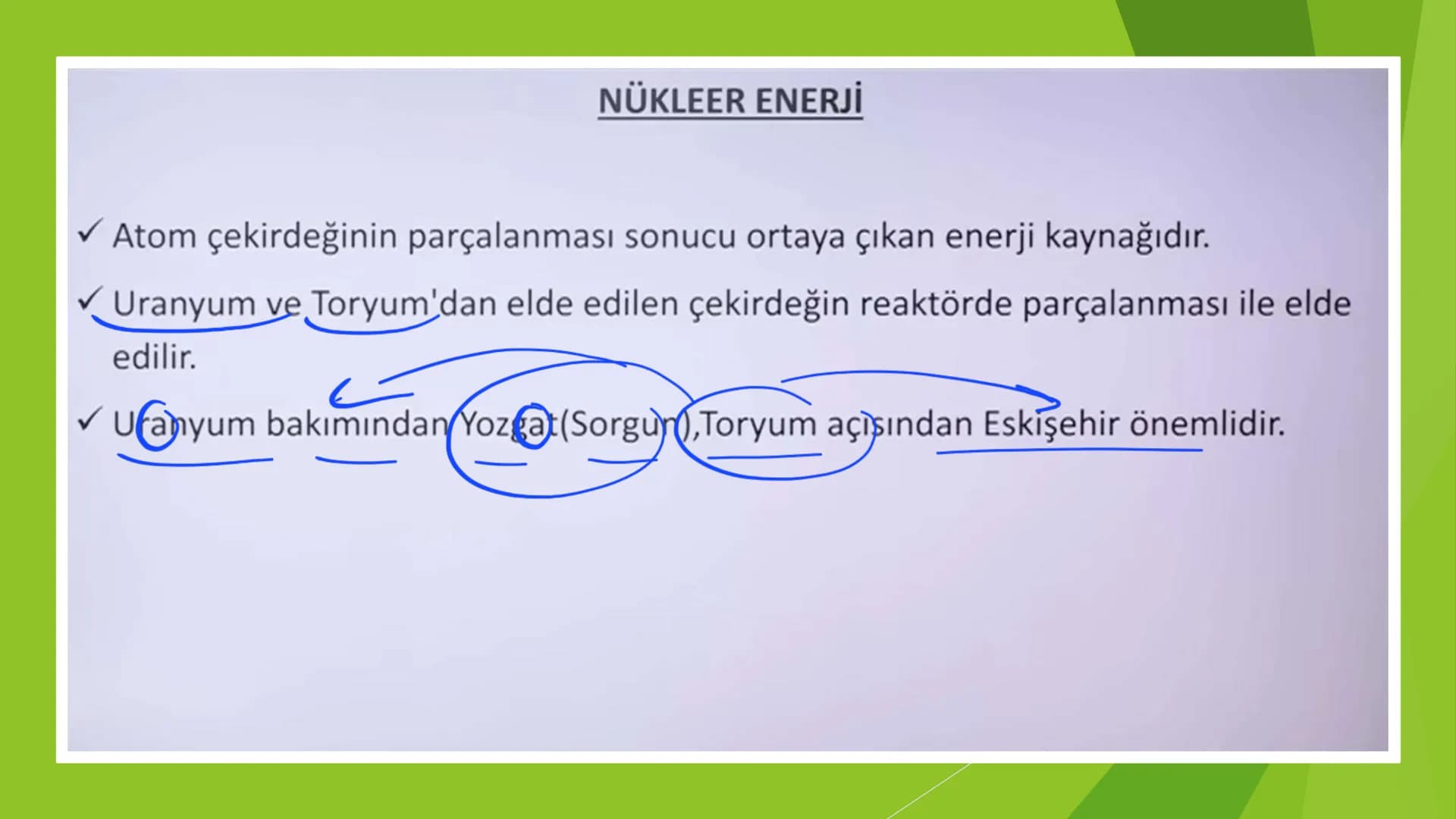 ENERJİ KAYNAKLARI
Yenilenemeyen
Enerji Kaynaklary
Yenilenebilir
Enerji Kaynaklar
Nükleer
Enerji Kaynakları
(Fosil Enerji Kaynaklan)
Taş Kömü